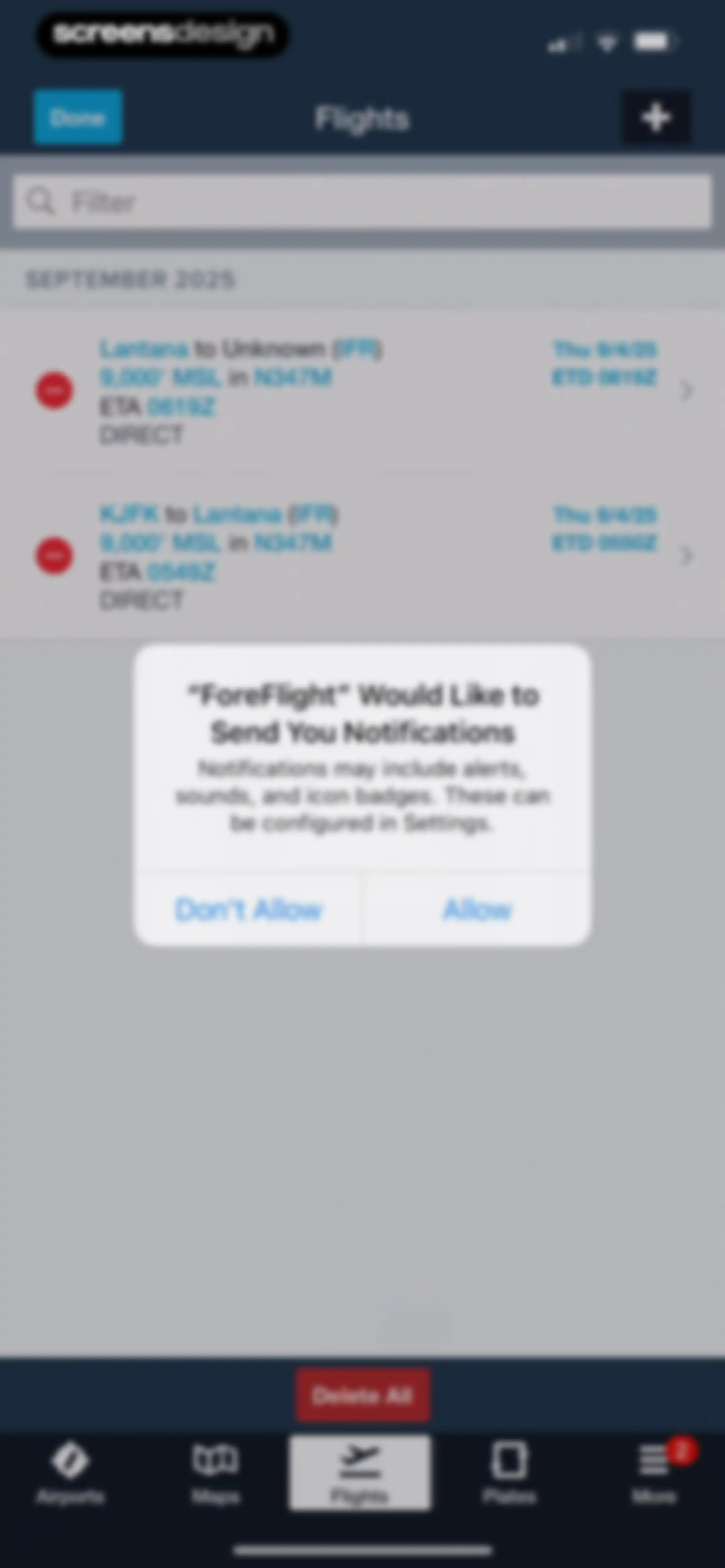 ForeFlight Mobile EFB screen 124