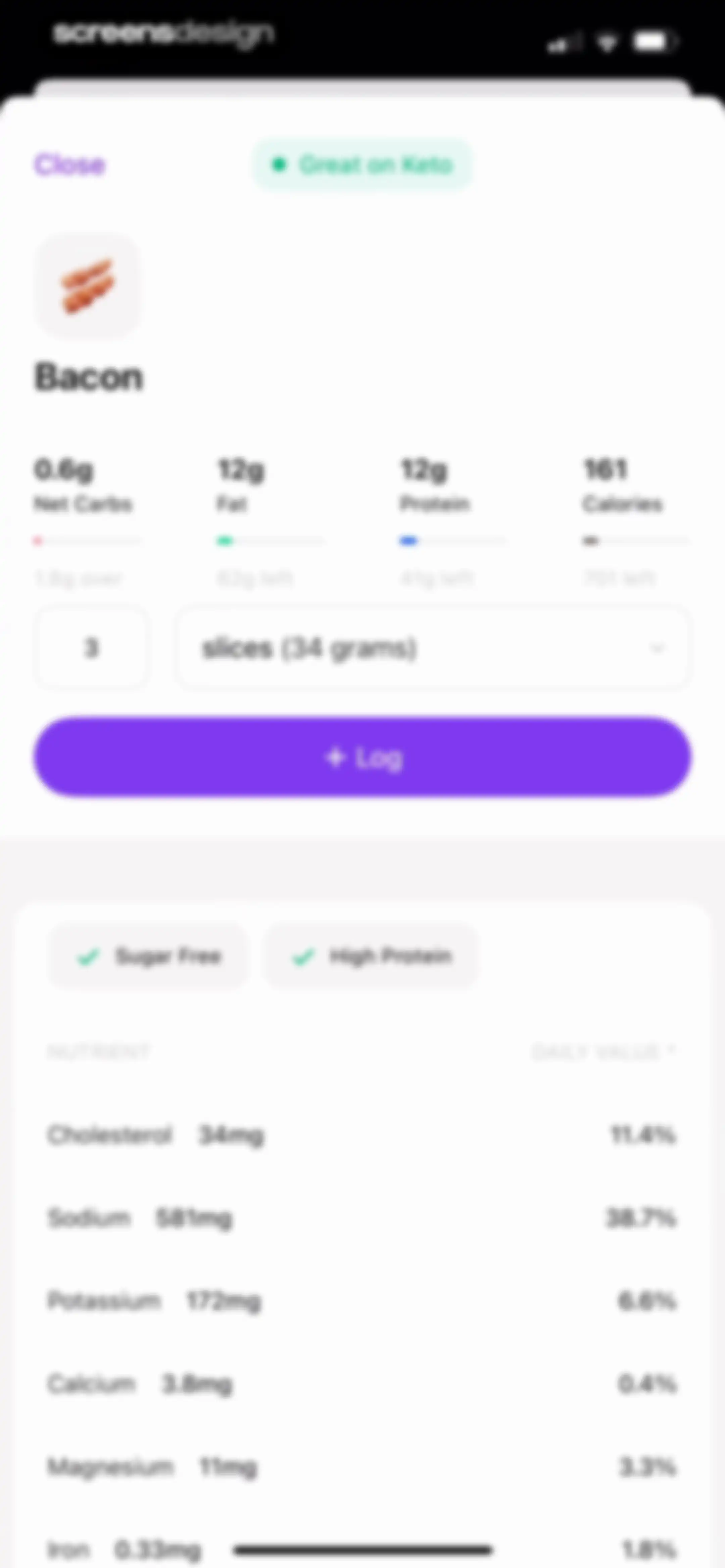 Keto Diet App － Carb Tracker screen 95