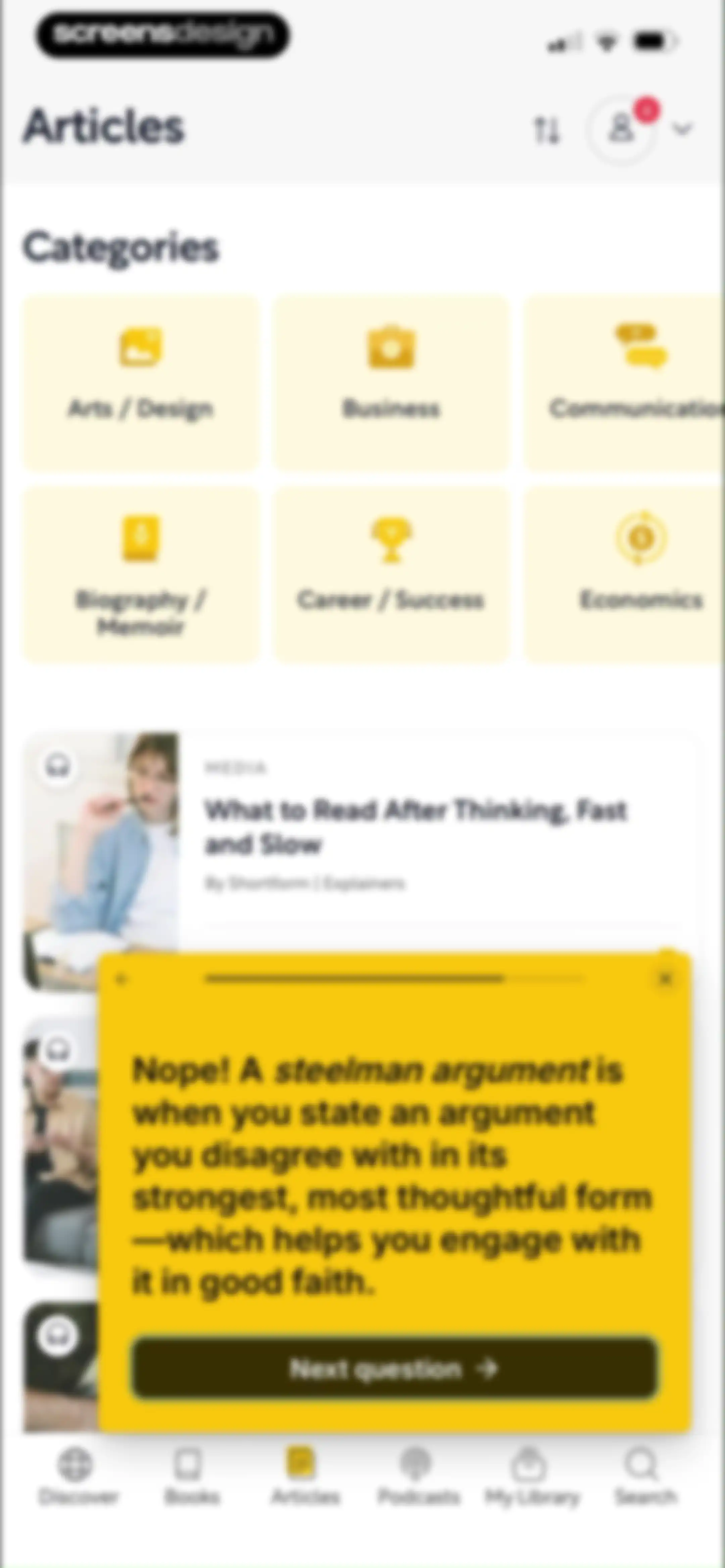 Shortform Daily Book Summaries screen 106