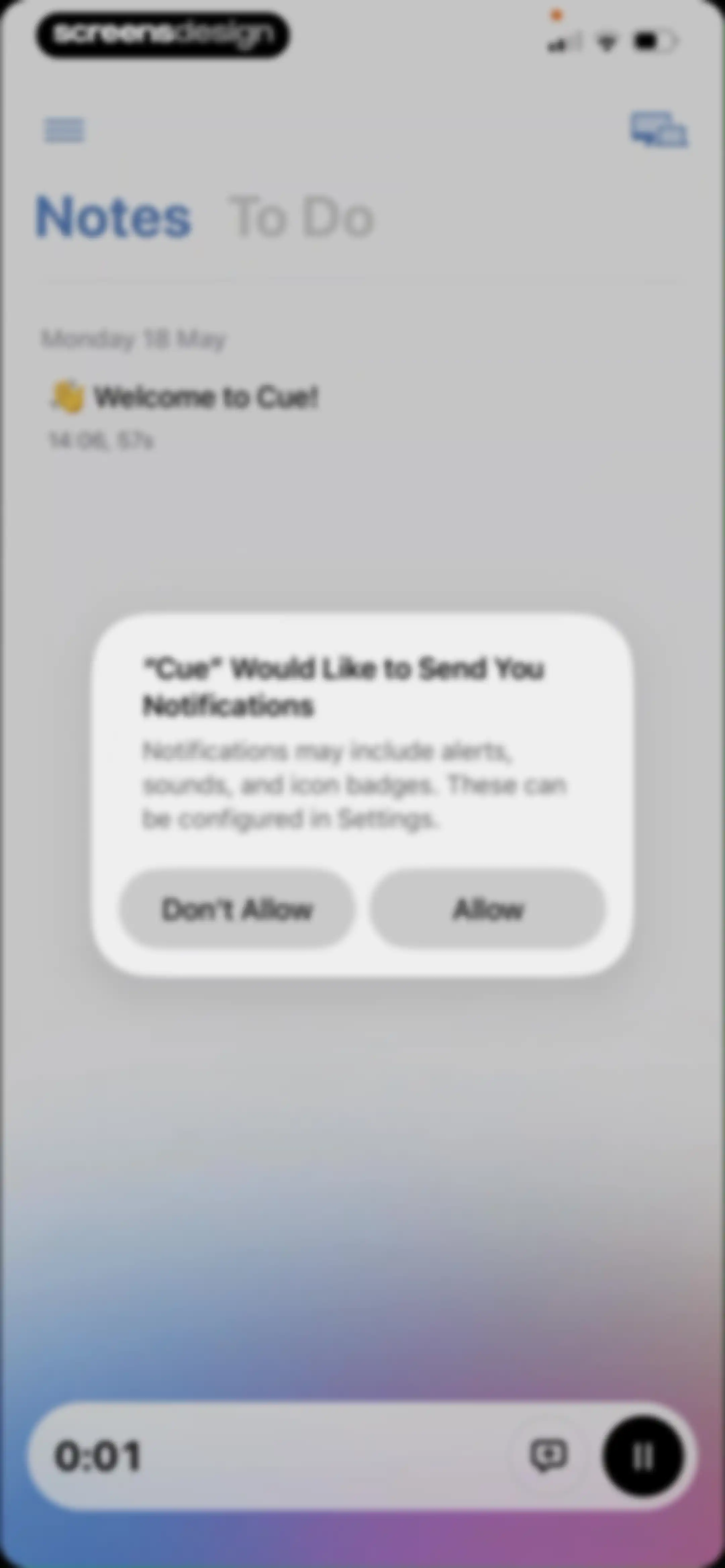 Cue: AI Note Taker & Recorder screen 38