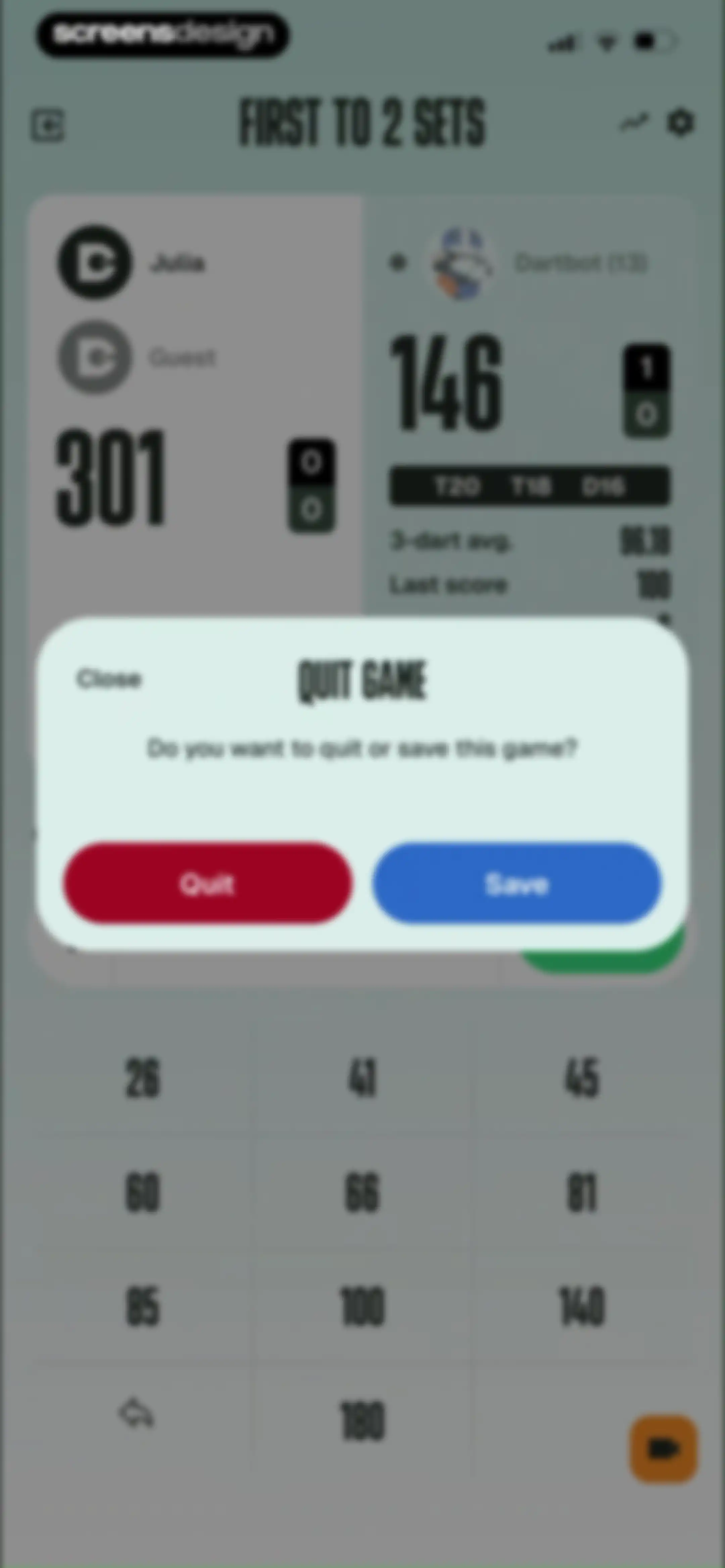 DartCounter screen 52