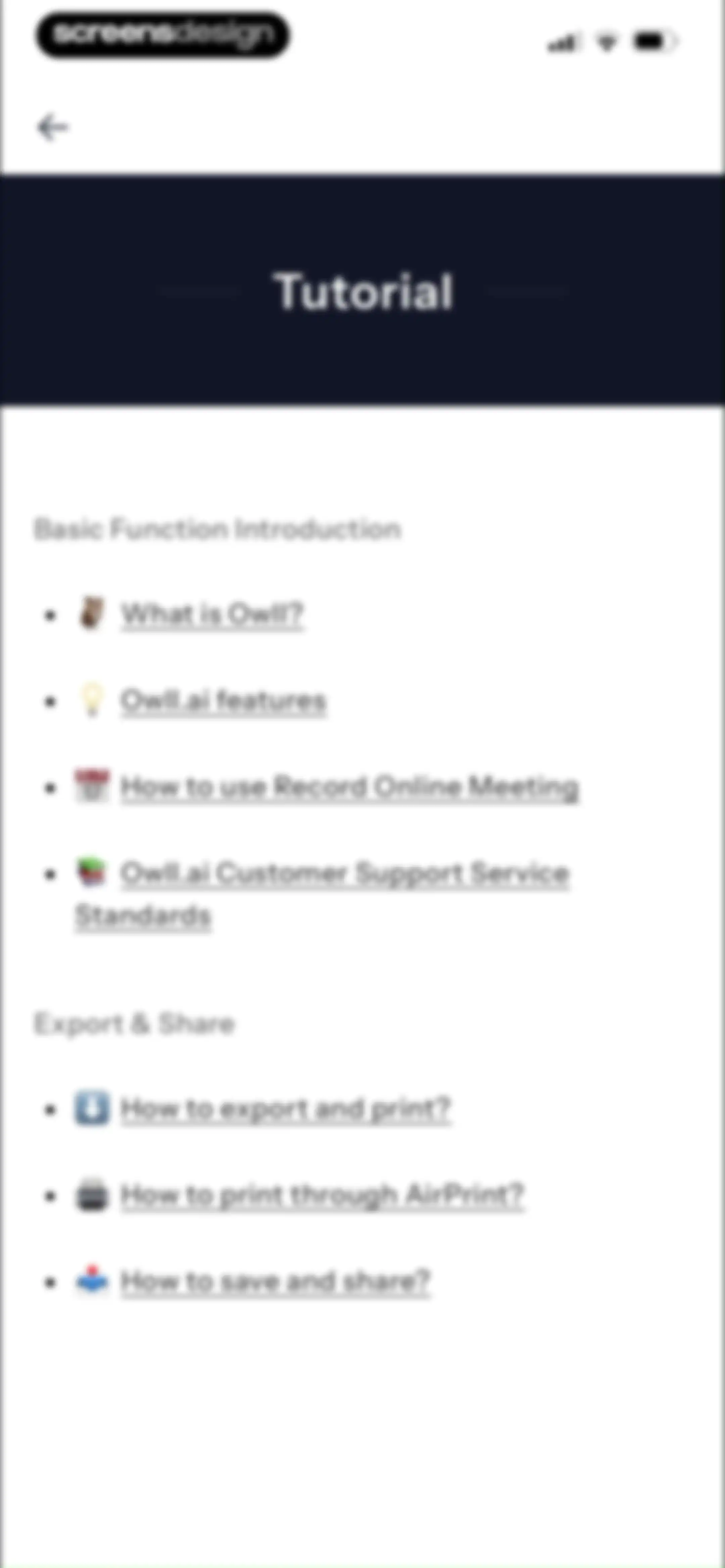 Owll:AI Note Taker & Assistant screen 111