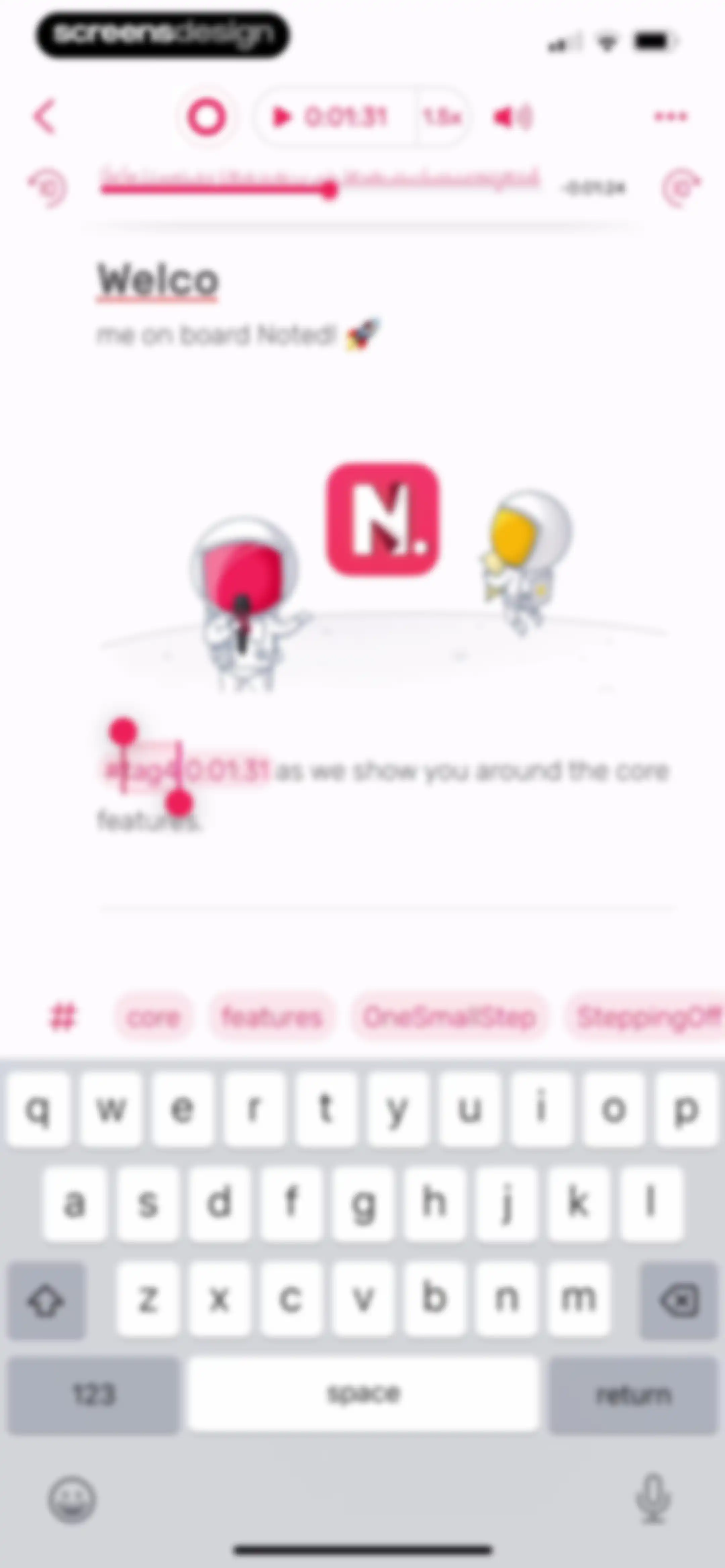 Noted: Record & AI Transcribe screen 31