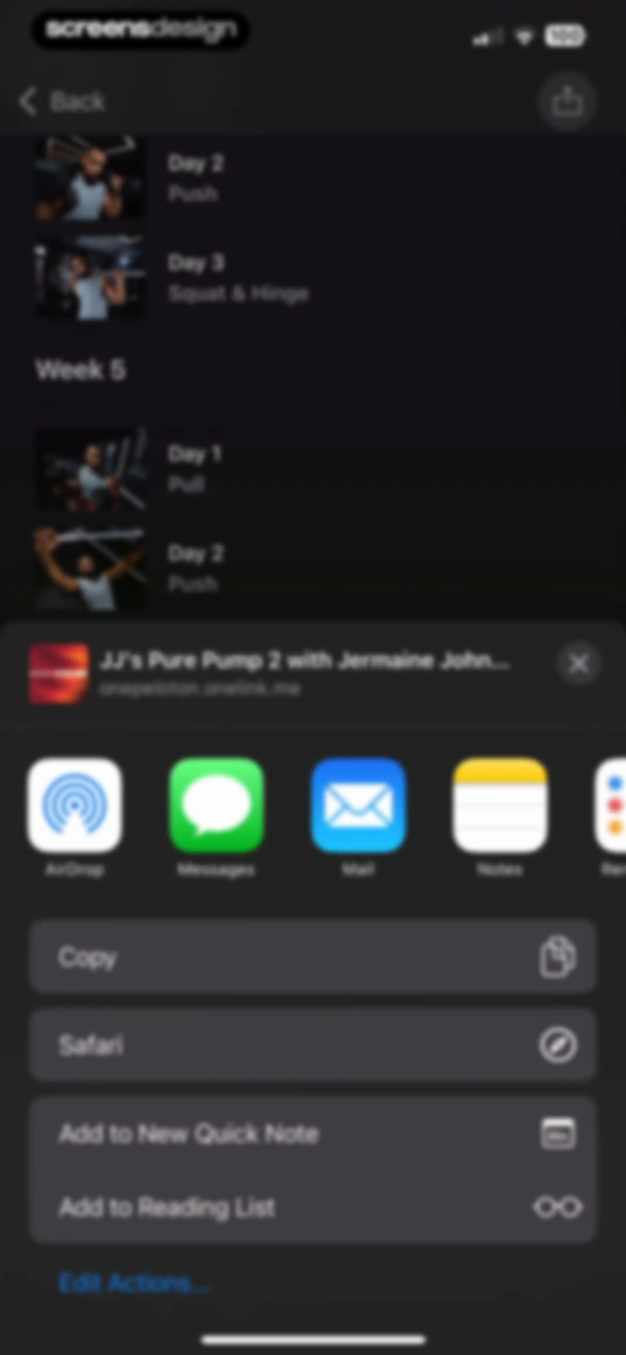 Peloton Strength+ screen 31