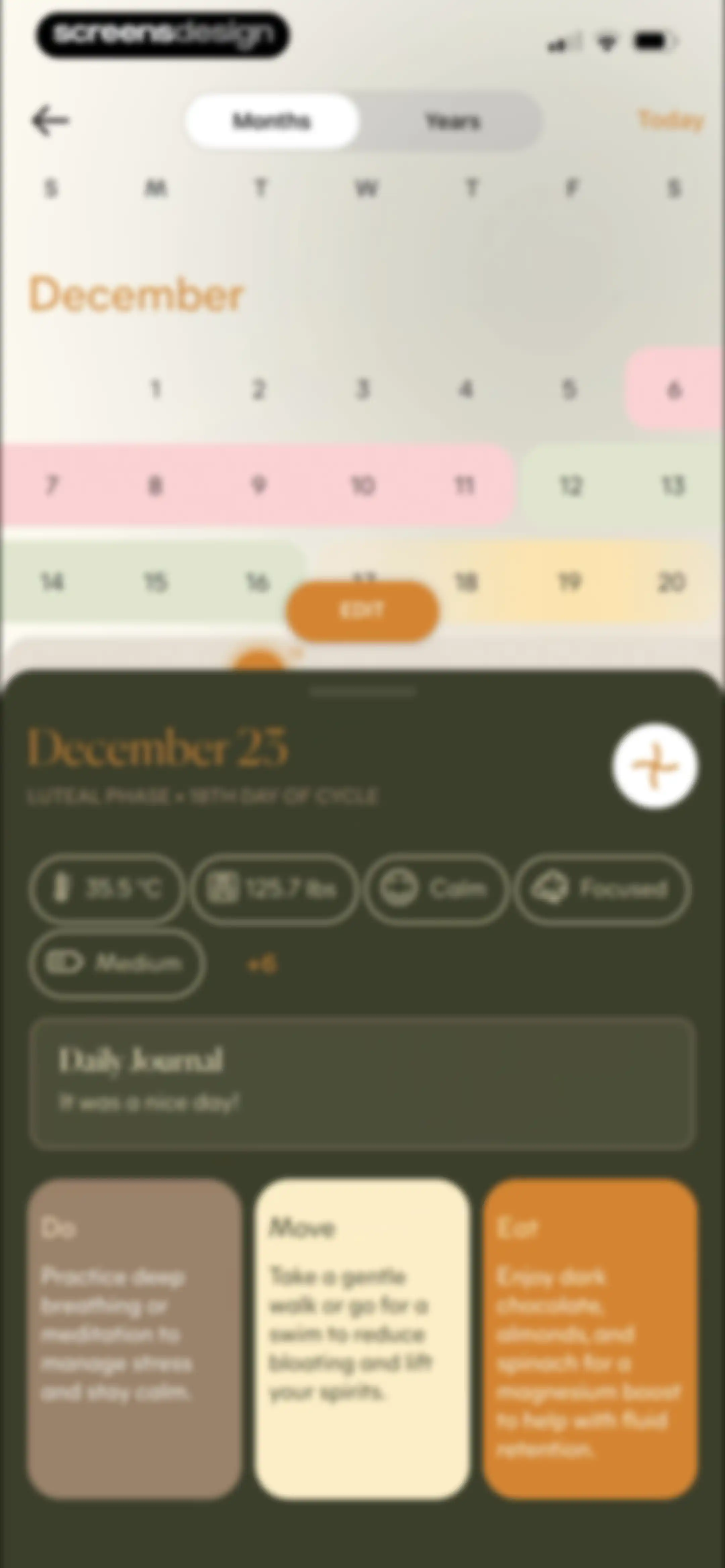 Lively - Period Tracker, Cycle screen 43