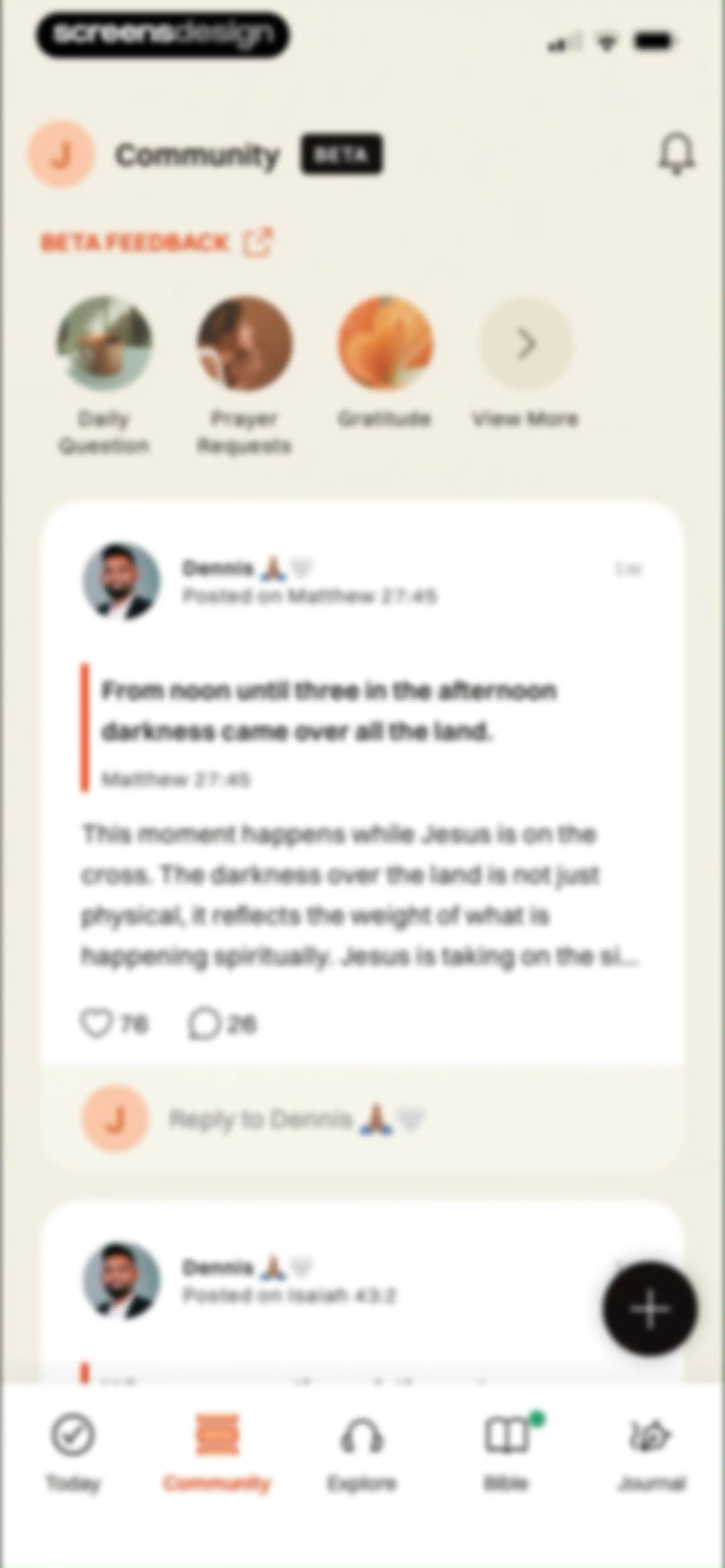 Glorify: Devotional & Prayer screen 101