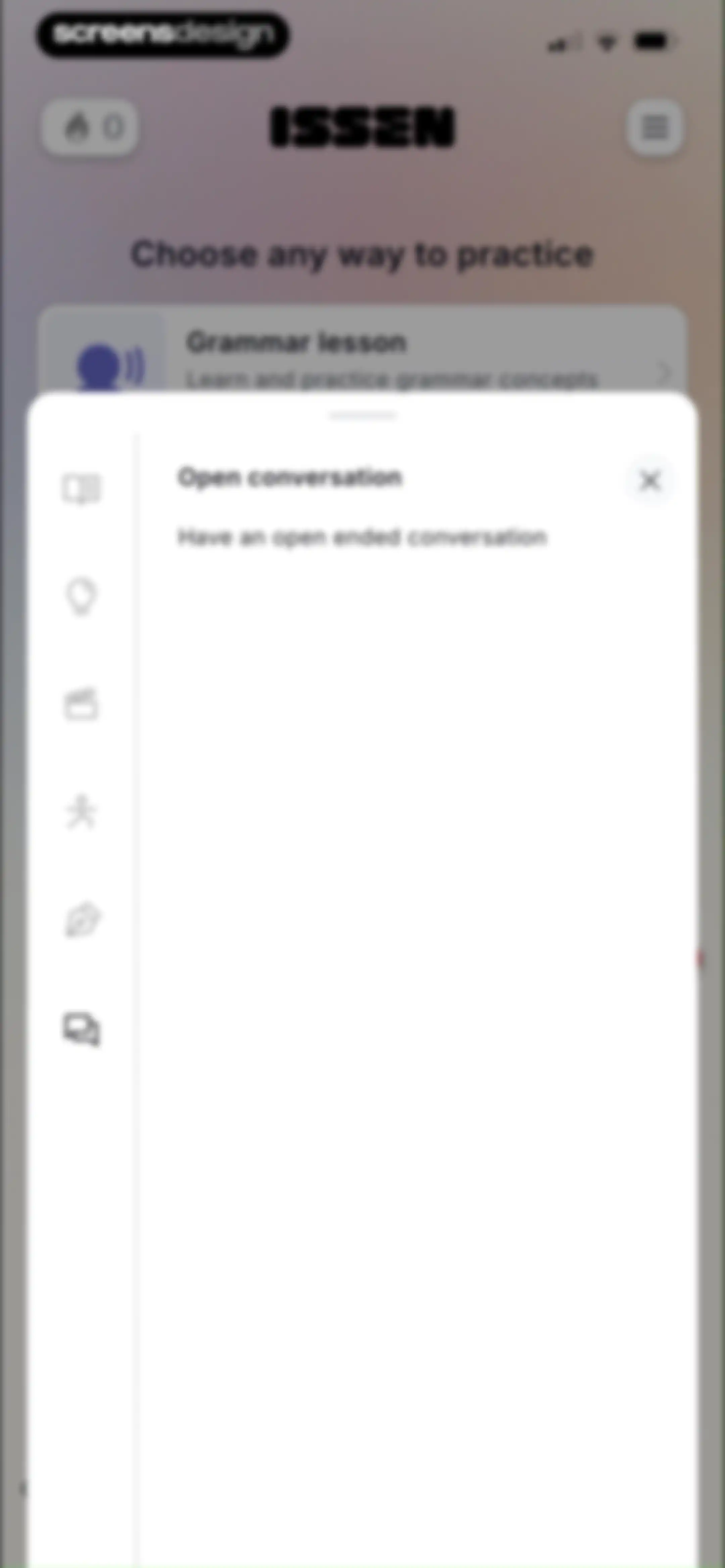 ISSEN - Voice Tutor screen 42