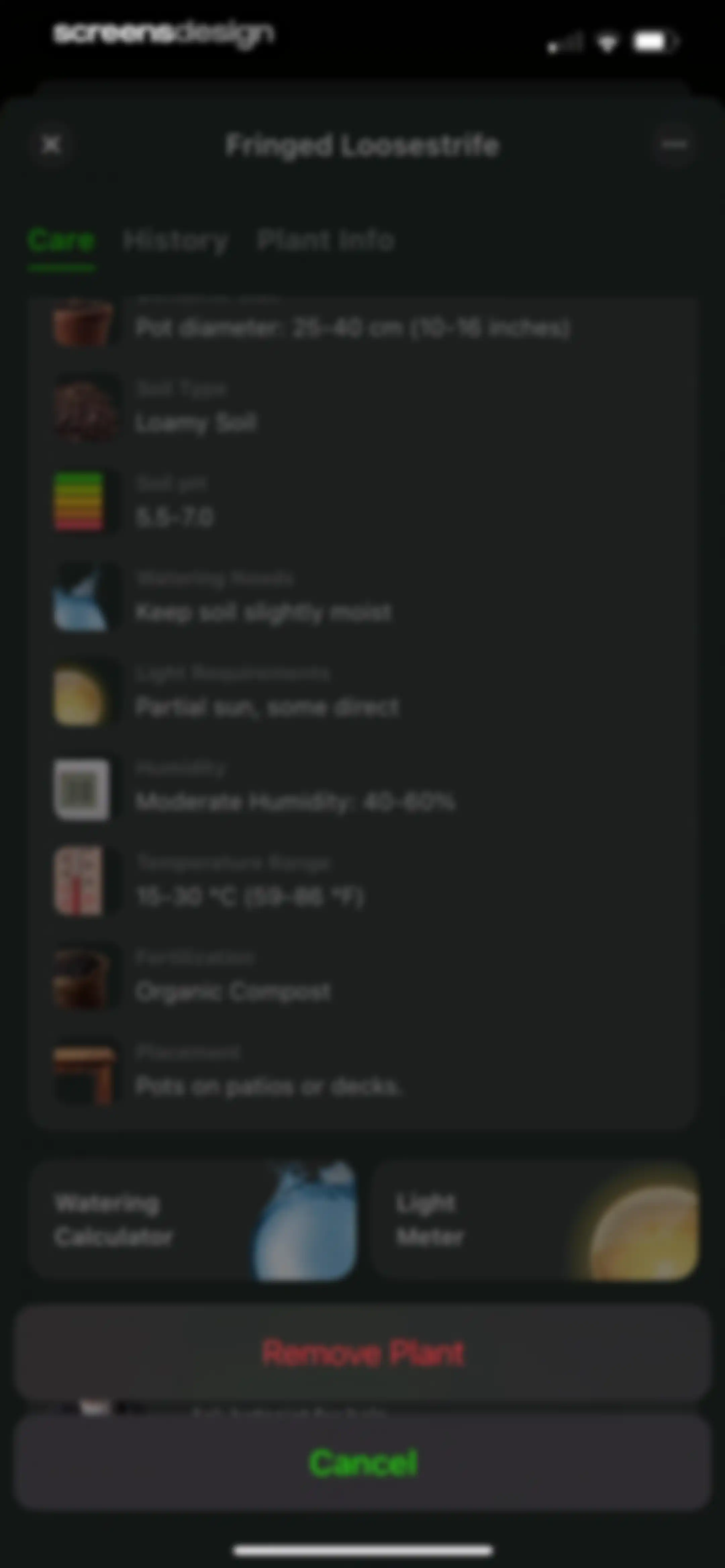 Plant Identifier & Care App screen 73