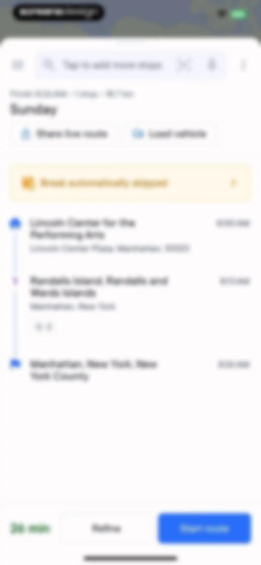 Spoke Route Planner screen 23