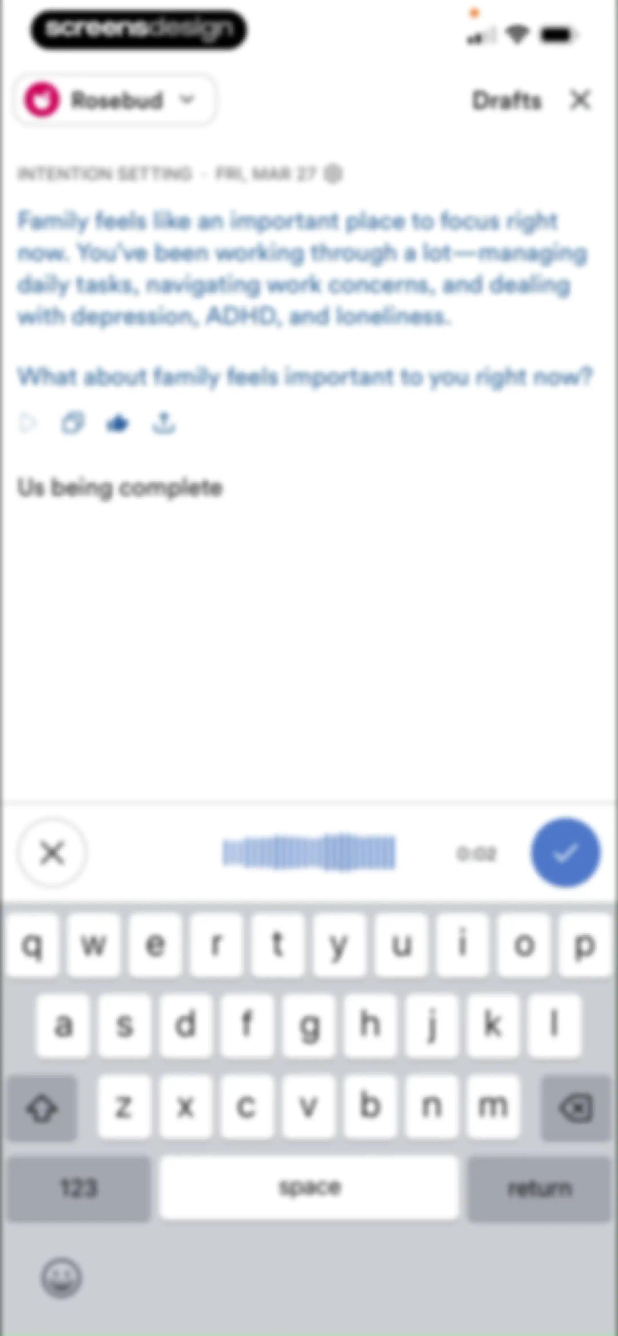 Rosebud: AI Journal & Diary screen 58