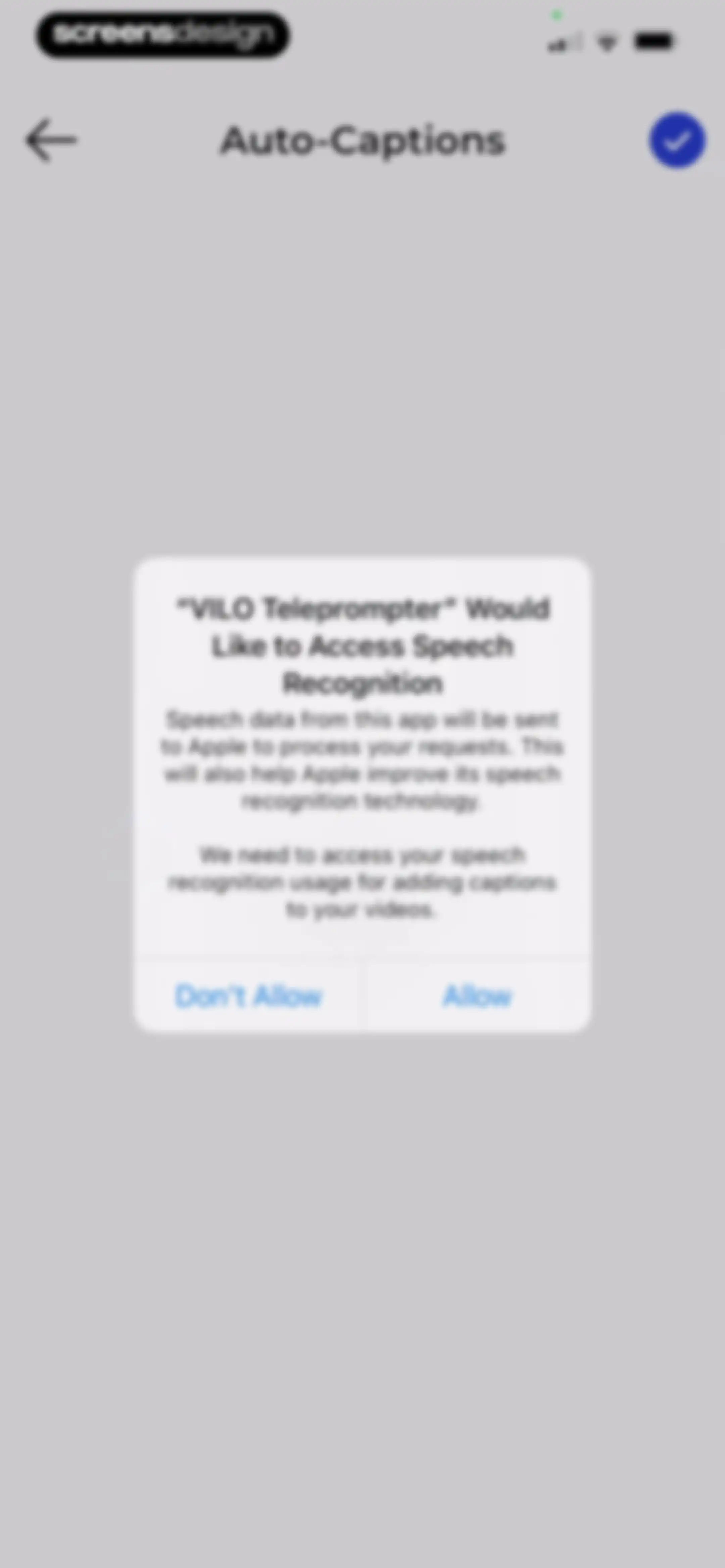 Teleprompter - VILO screen 58