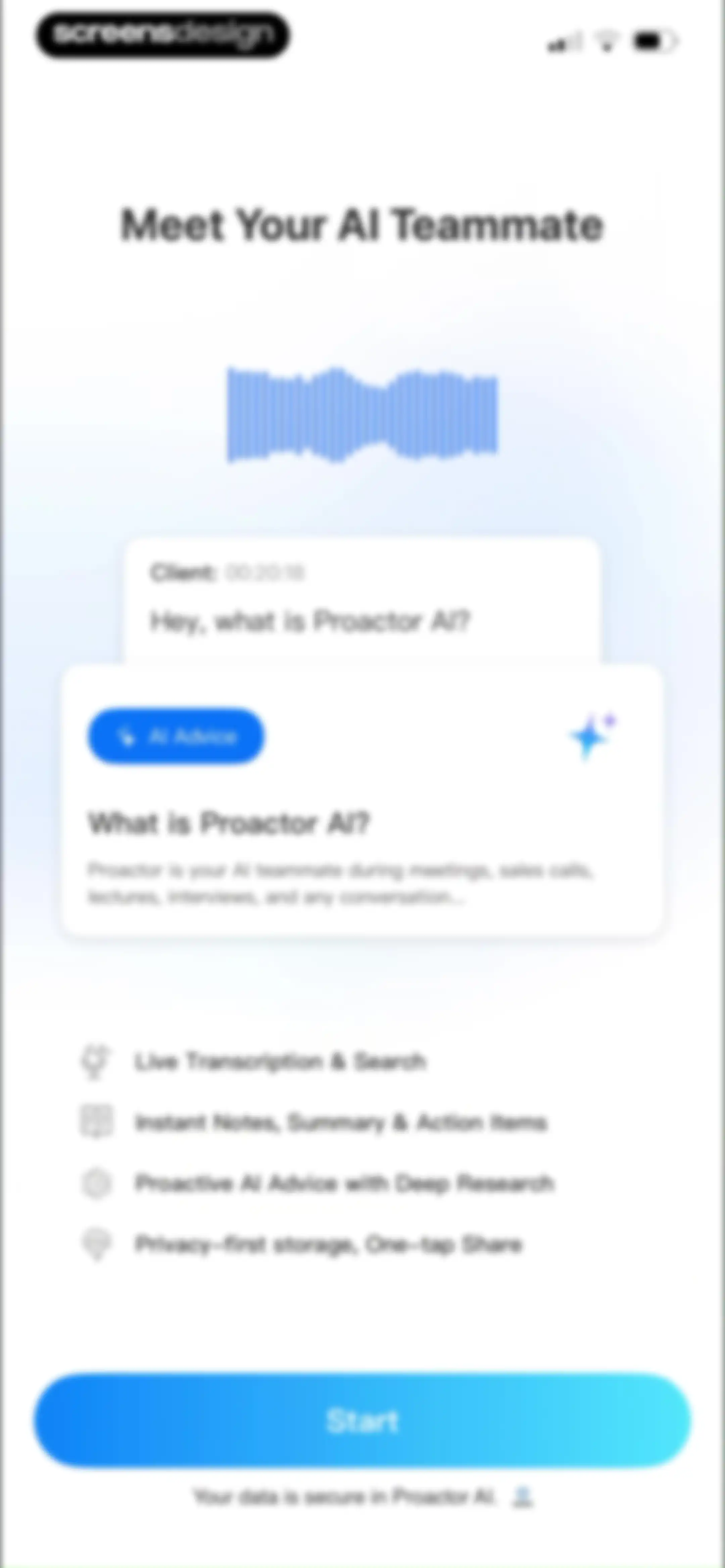 Proactor AI – Note Taking screen 9