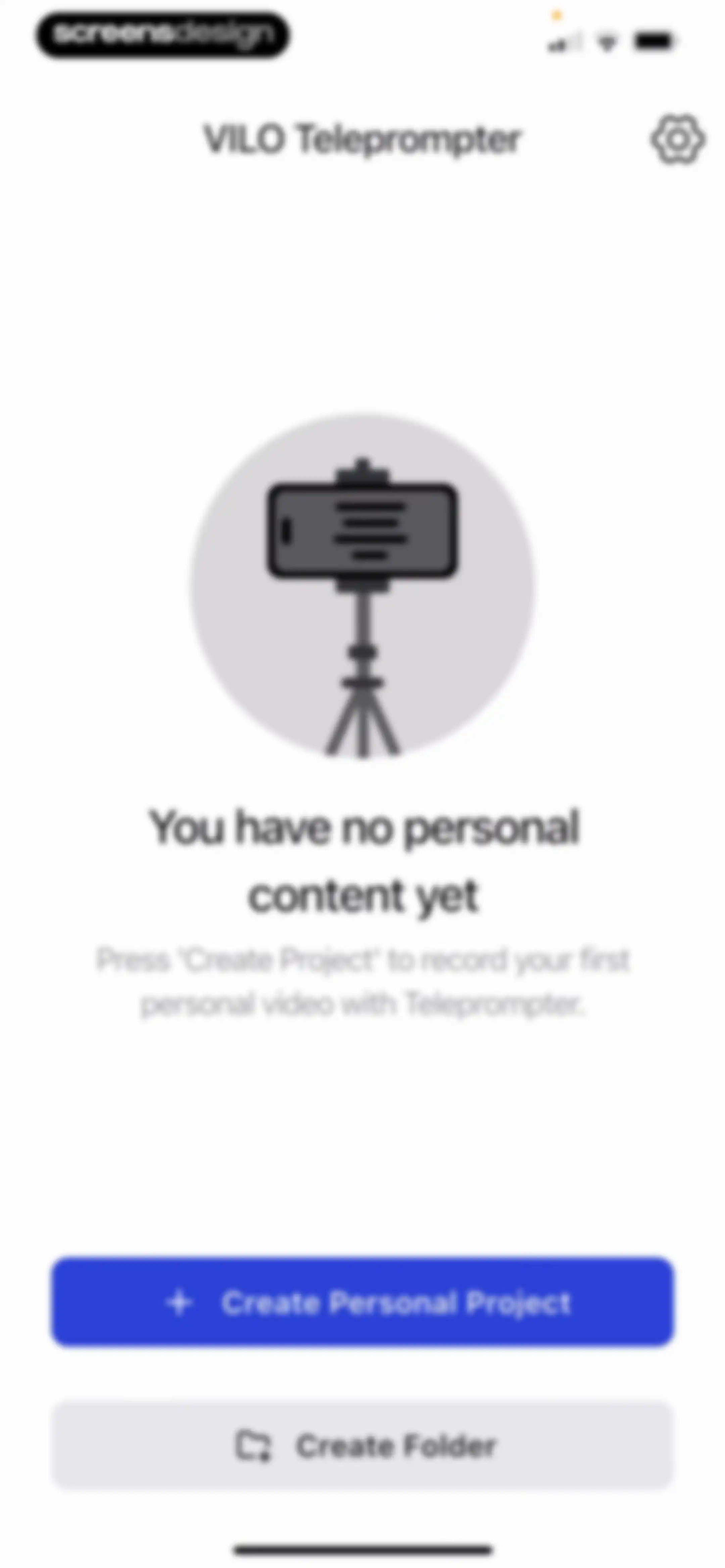 Teleprompter - VILO screen 91