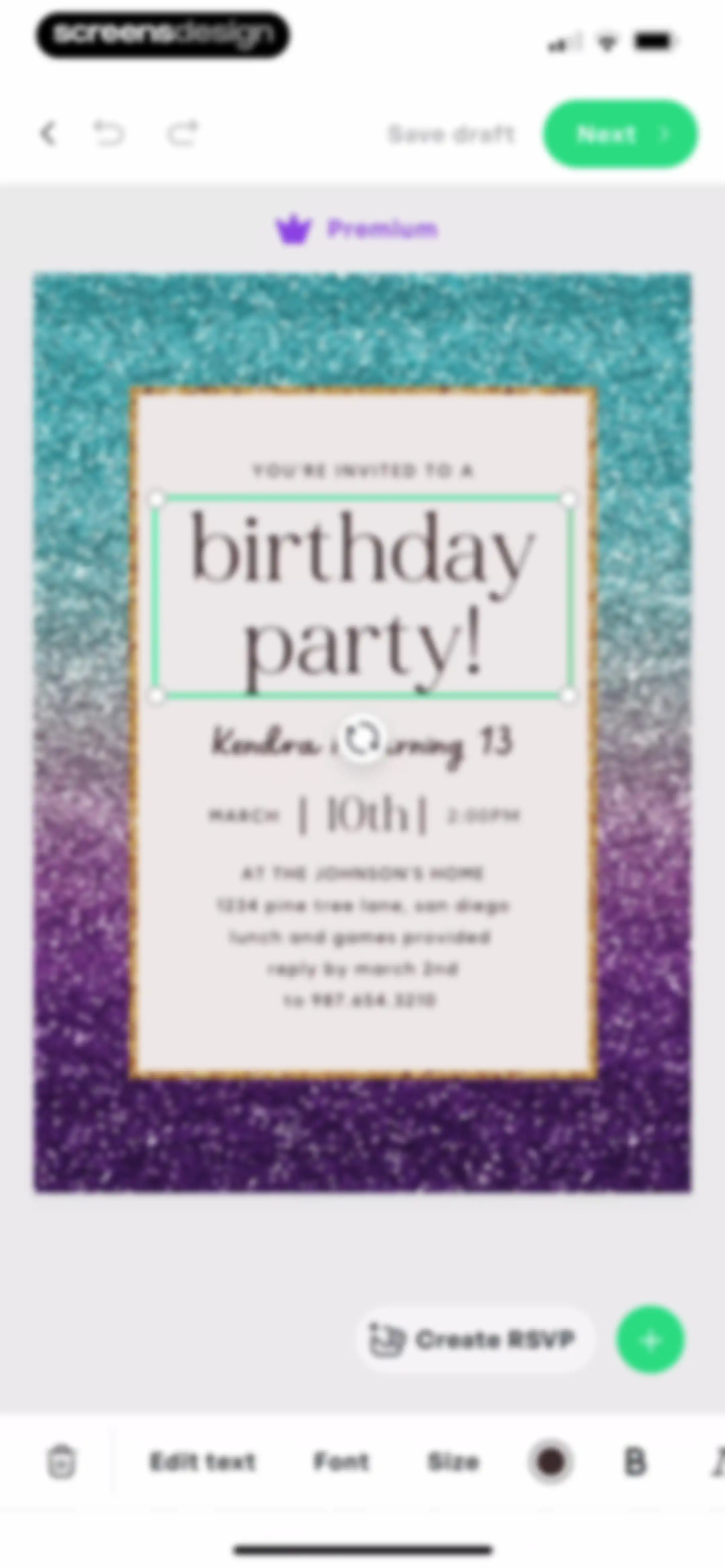 Invitation Maker: Cards & RSVP screen 16
