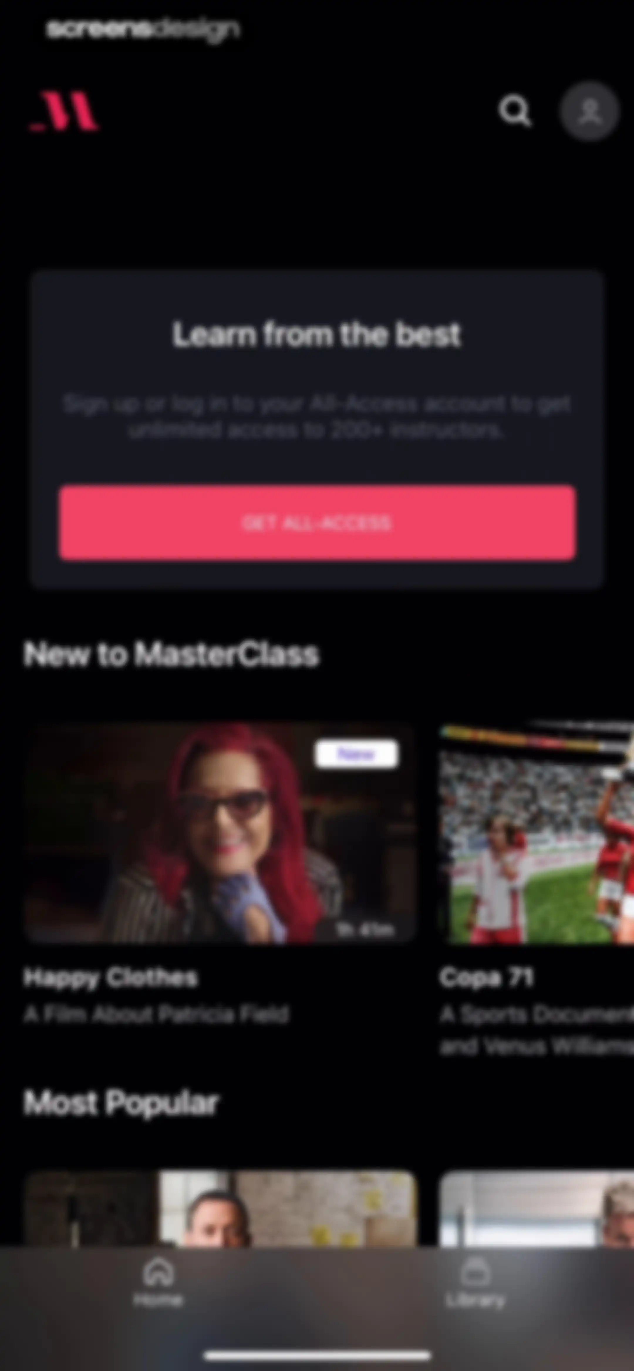 MasterClass: Online Classes screen 5