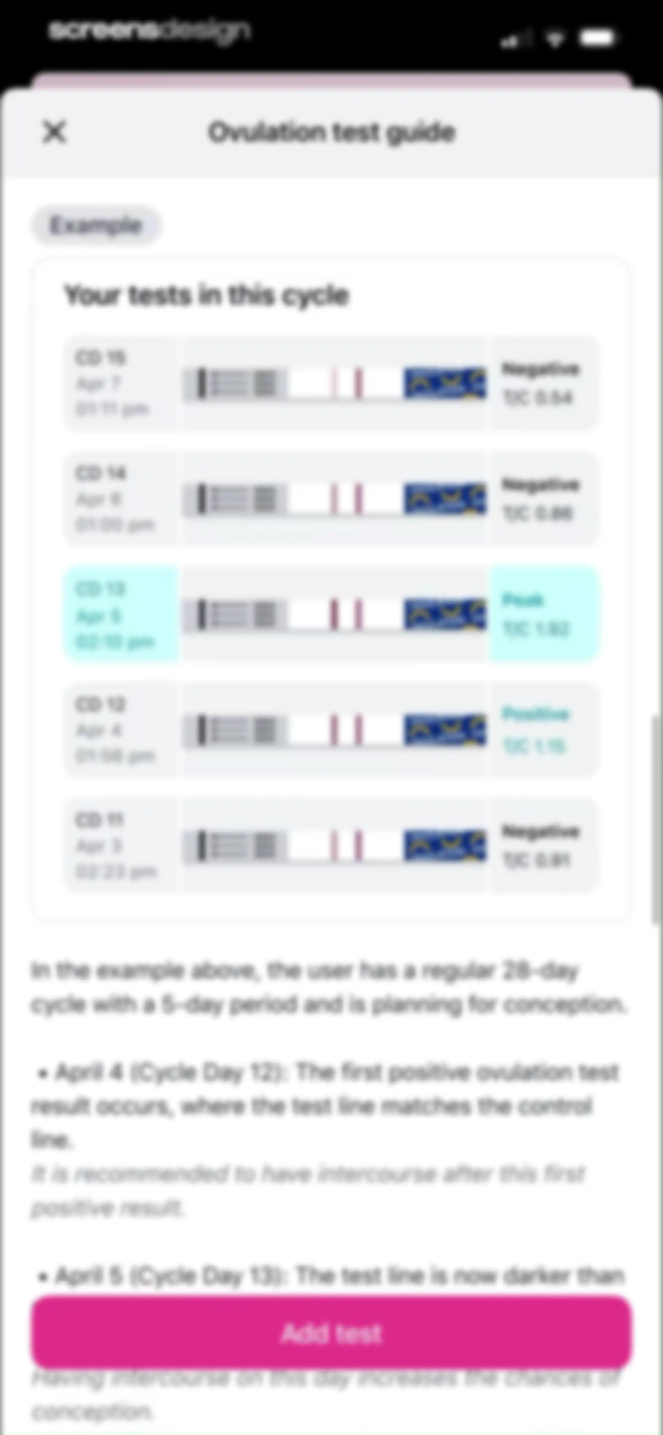 Pregmate Ovulation Tracker screen 49