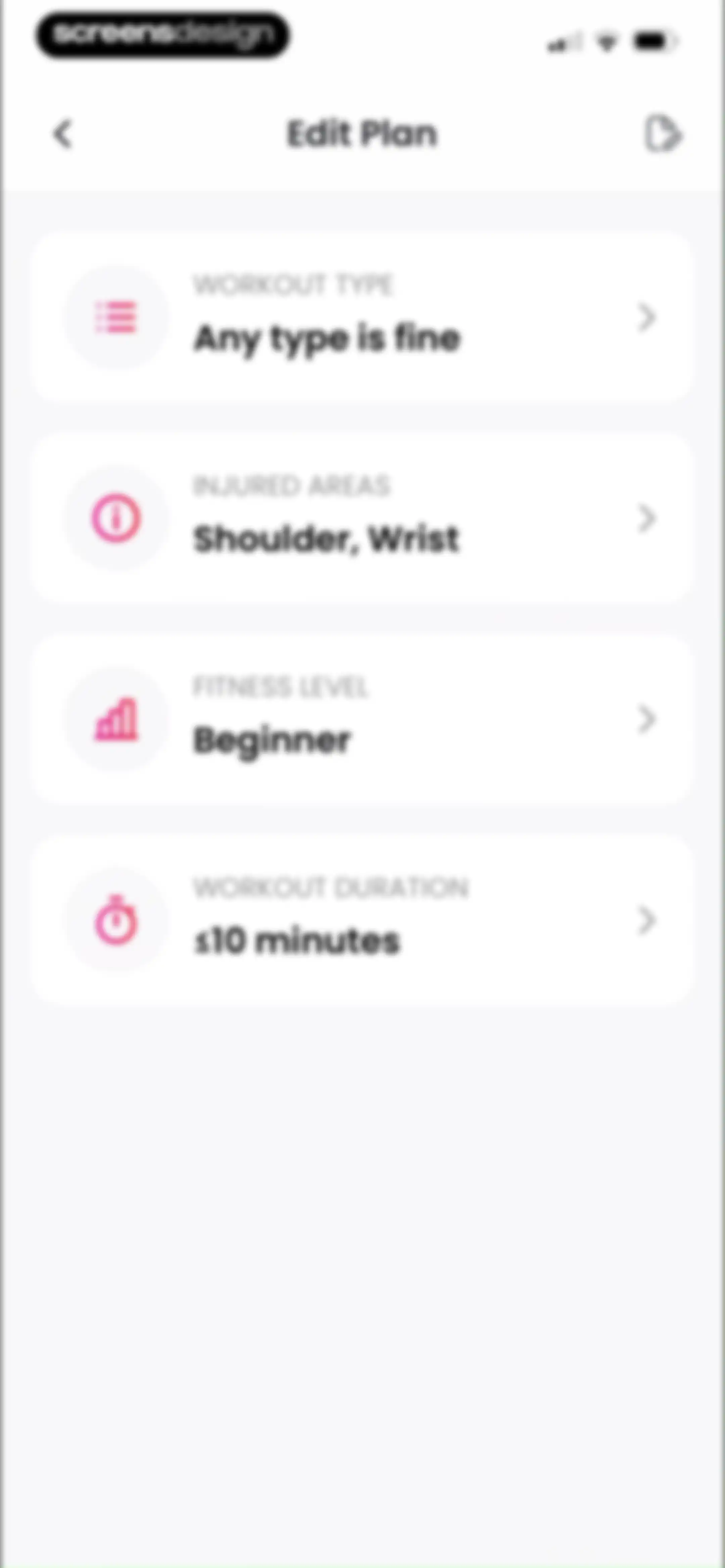 ChillFit: Home Workout Planner screen 102