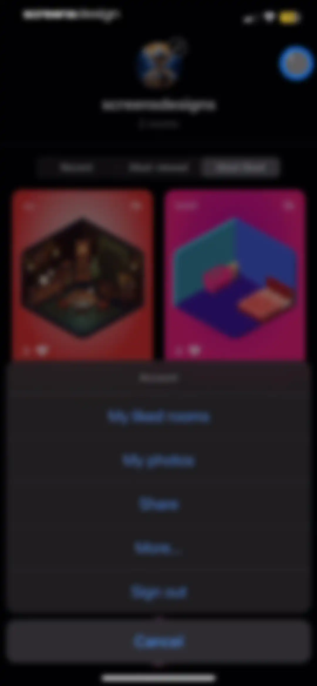 Rooms screen 77