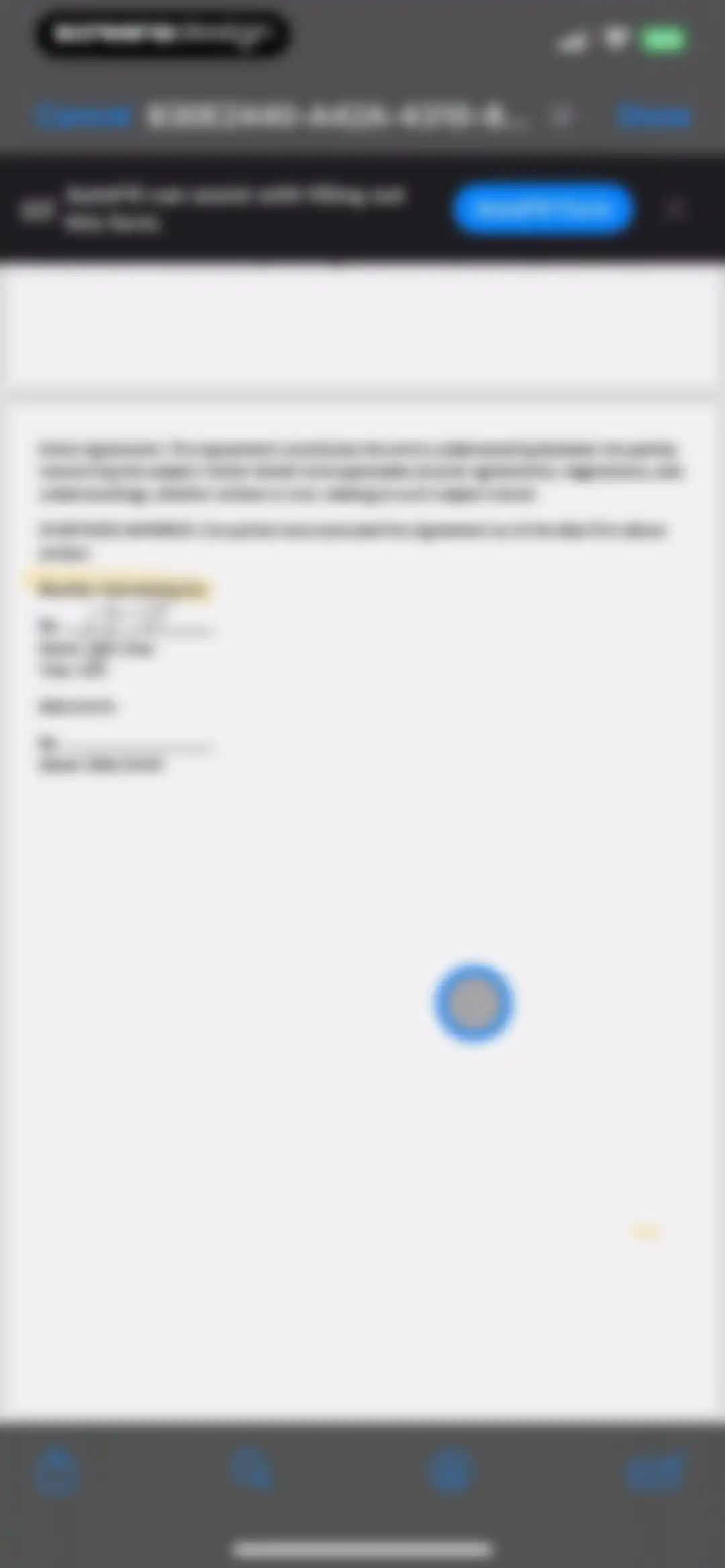 FAX from iPhone - Send Doc screen 26