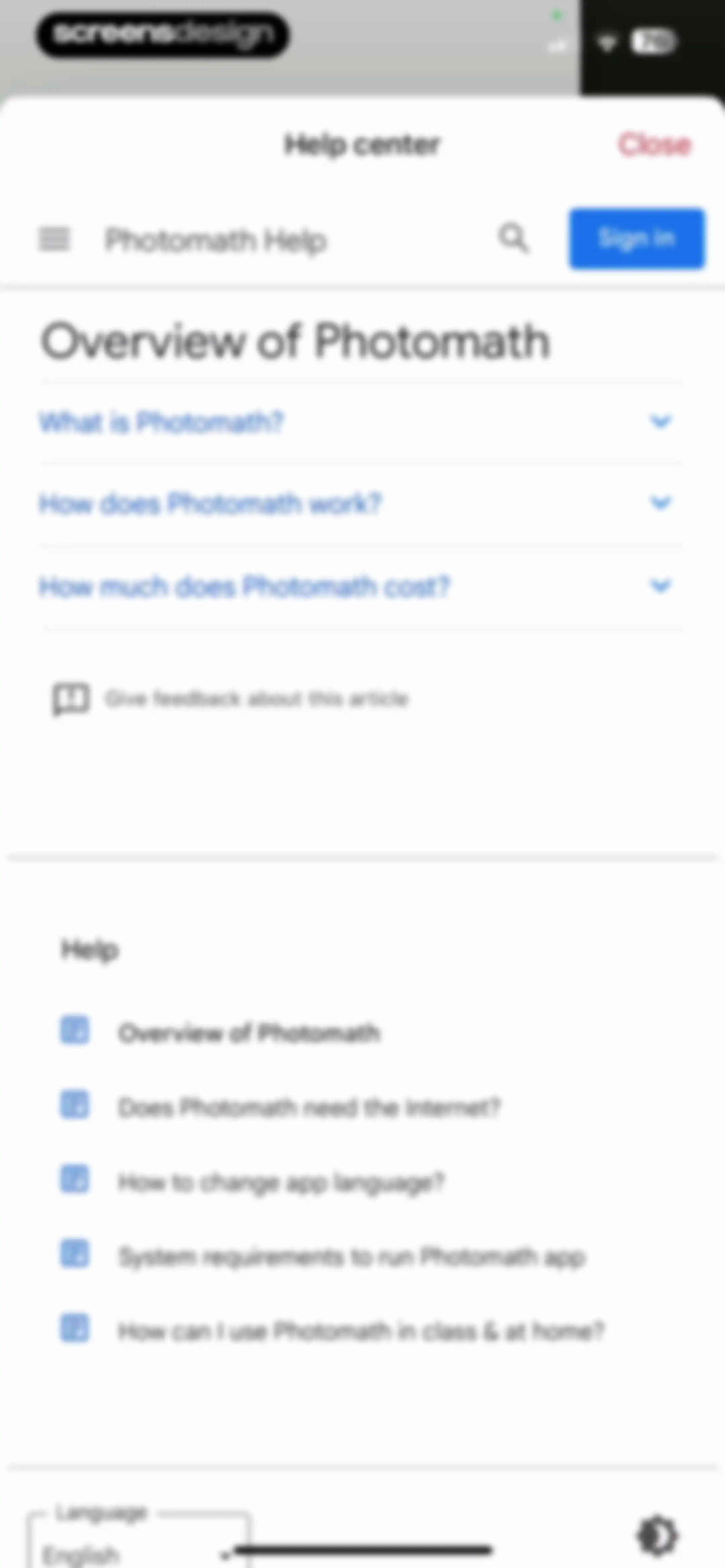 Photomath screen 84