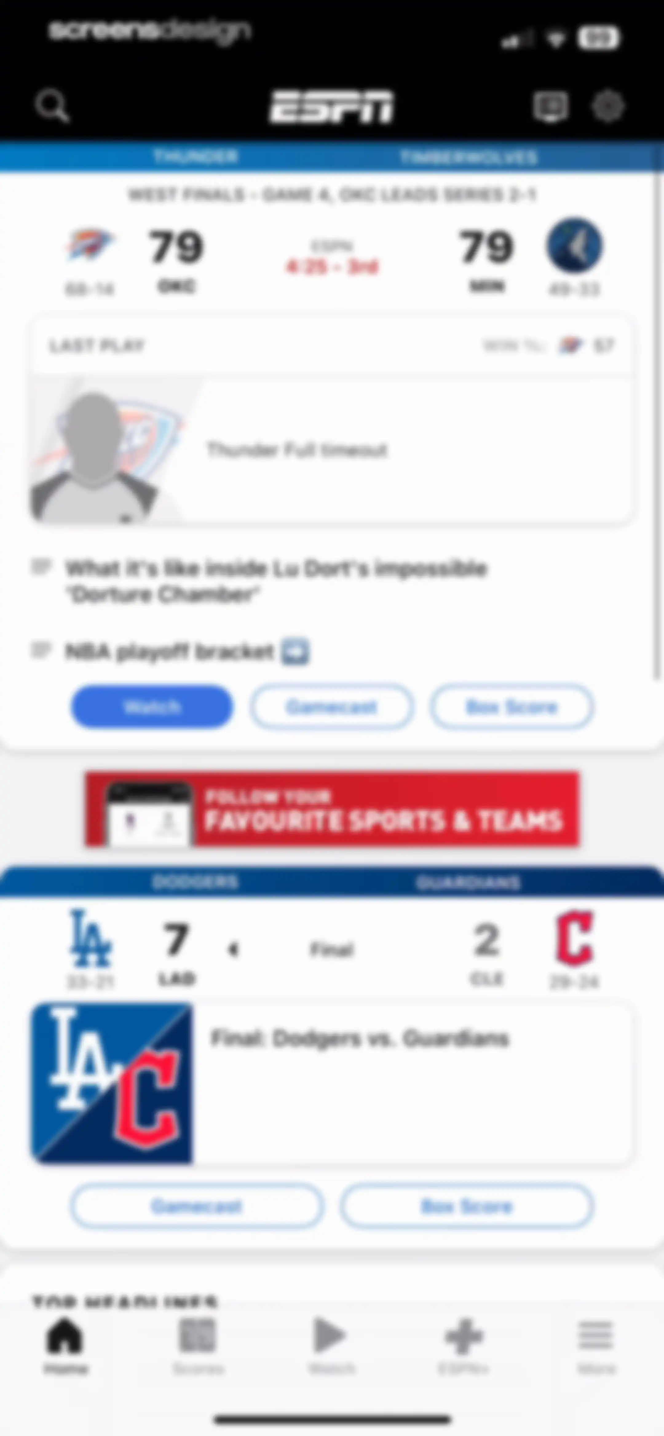 ESPN: Live Sports & Scores screen 56