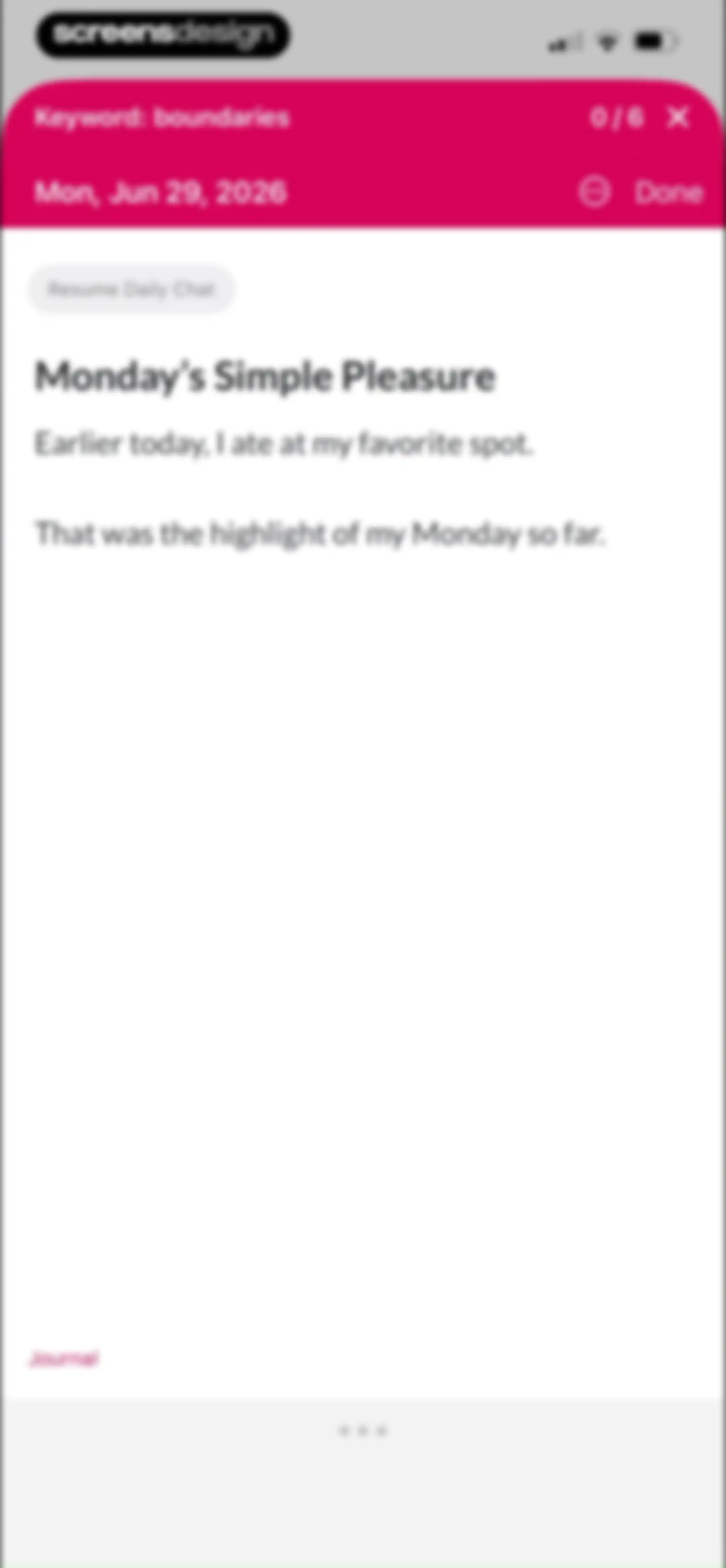 Day One: Daily Journal & Diary screen 89