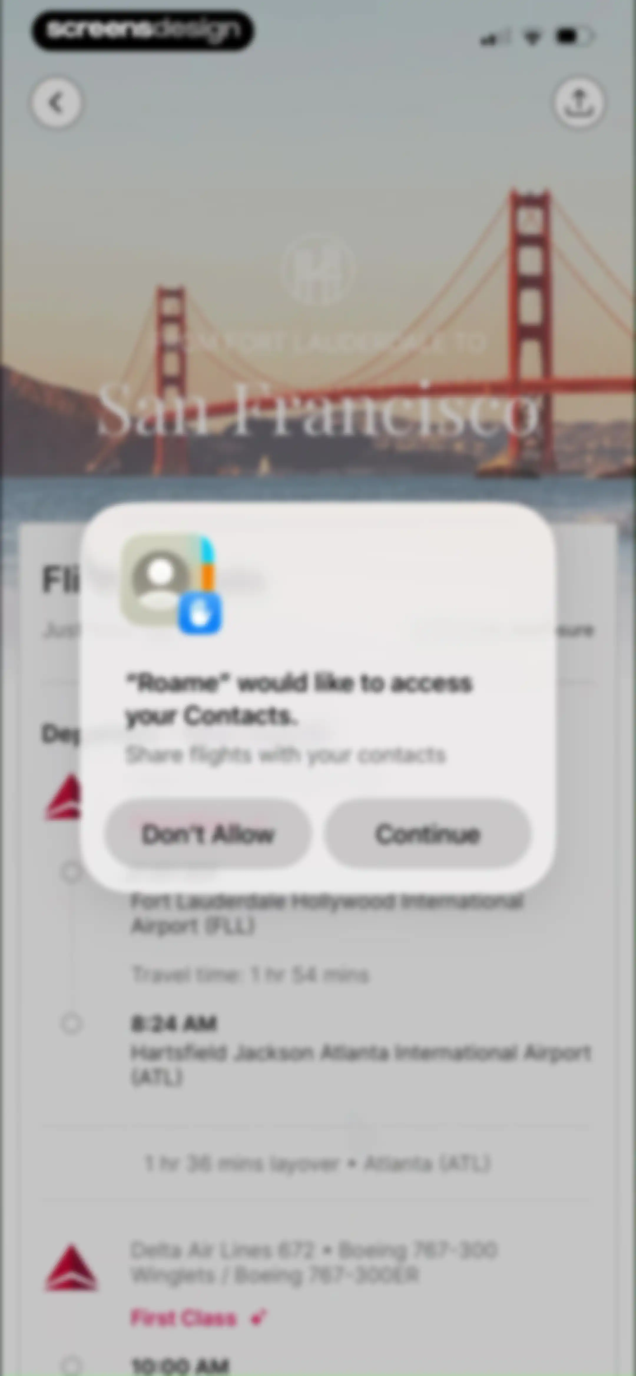 Roame - Award Travel screen 27