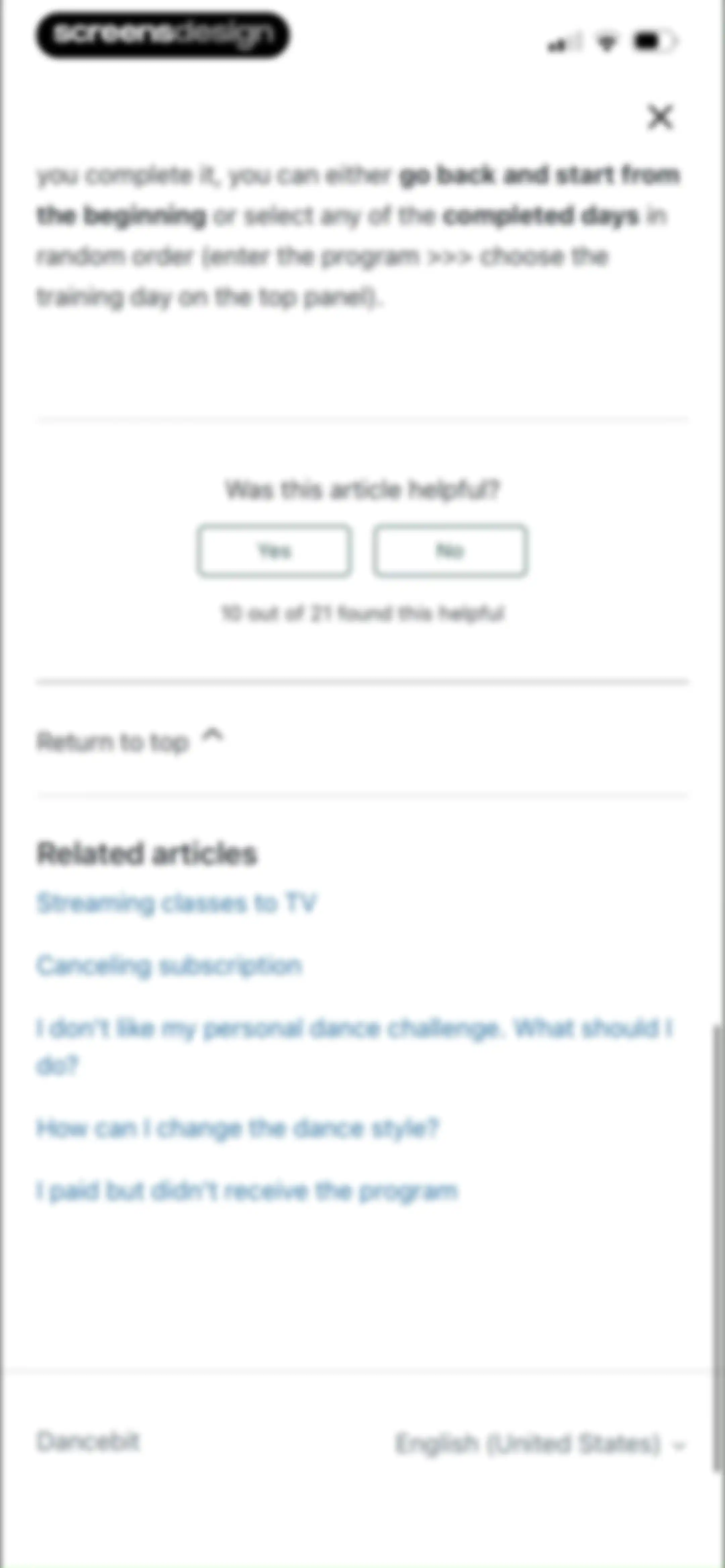 Dancebit: Home Dance Workouts screen 121