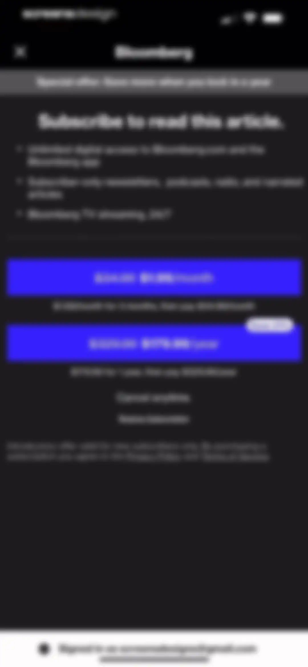 Bloomberg: Business News Daily screen 24
