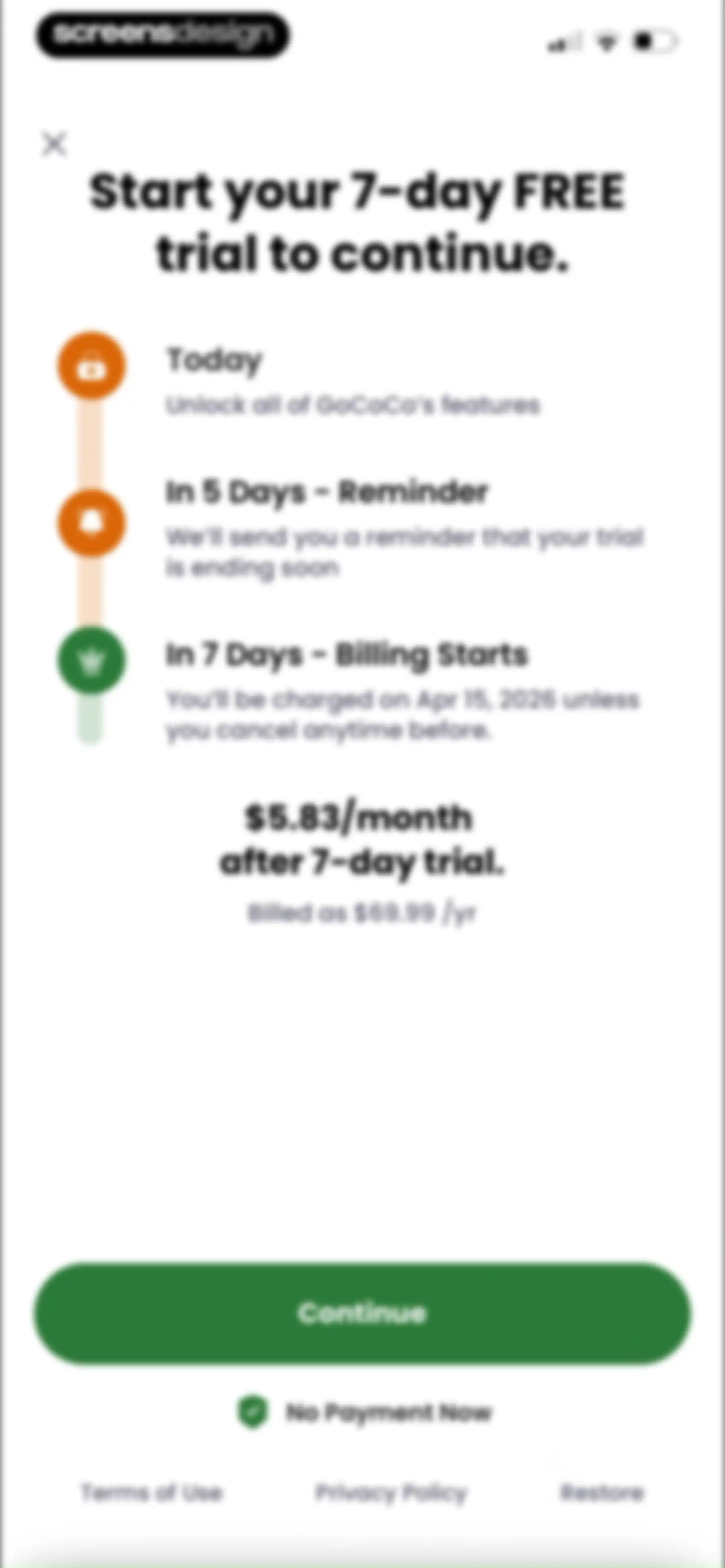 Diabetes food tracker - Gococo screen 56