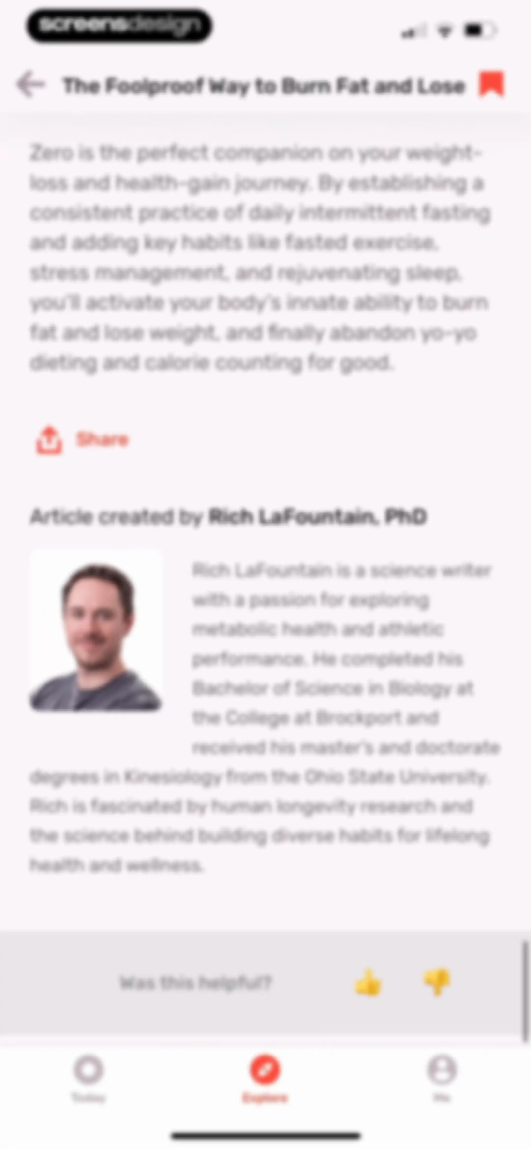 Zero: Fasting & Food Tracker screen 71