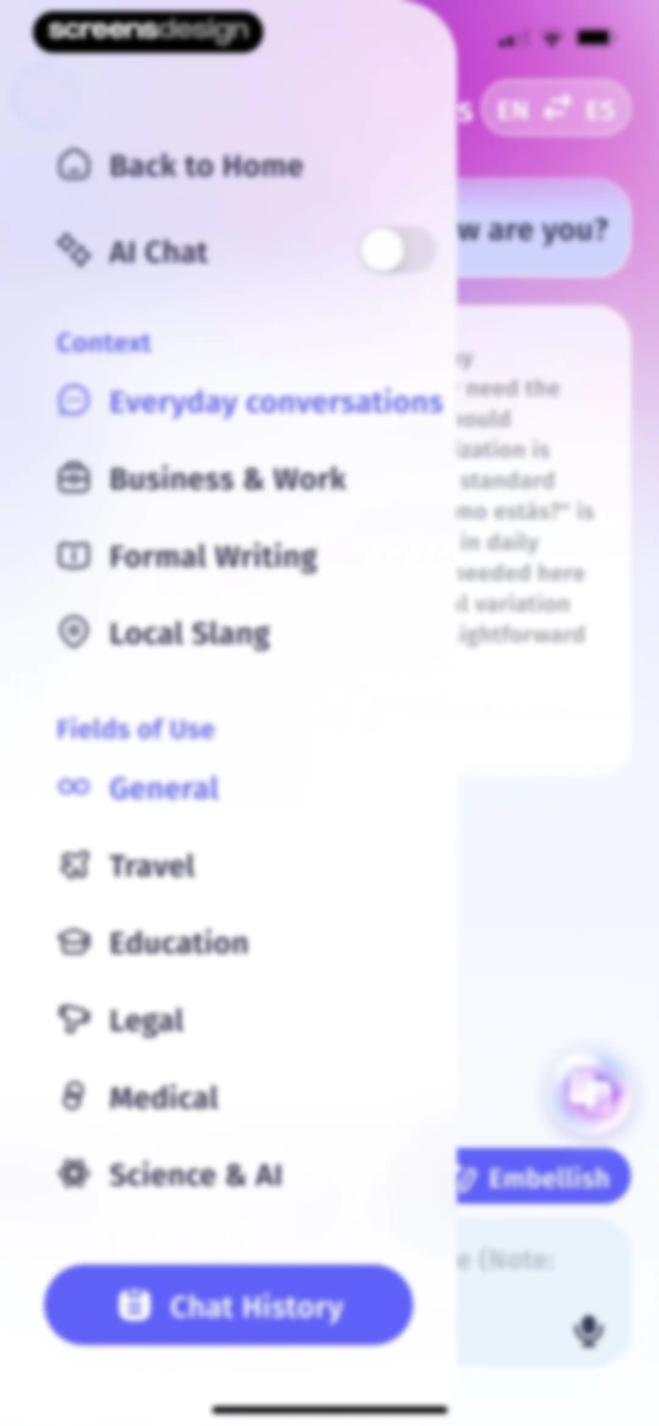 eTranslator-AI Translate screen 84