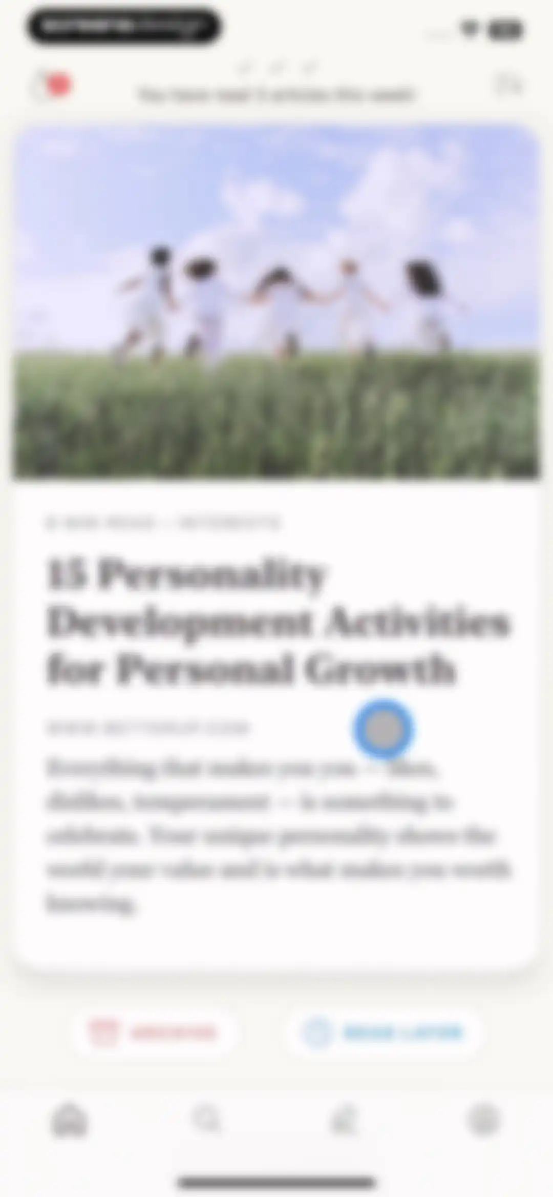 Alfread: grow reading habit screen 42