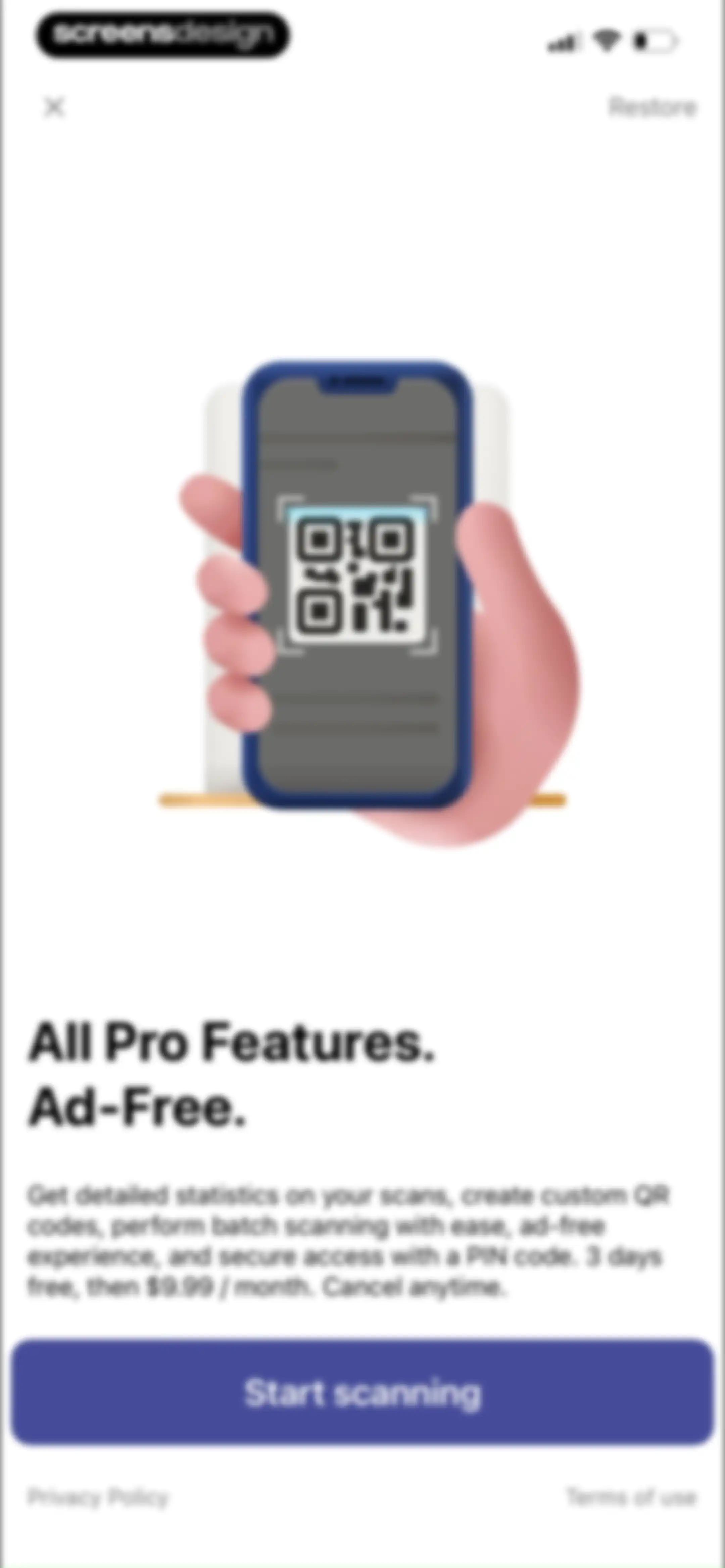 QR Code Reader · screen 2