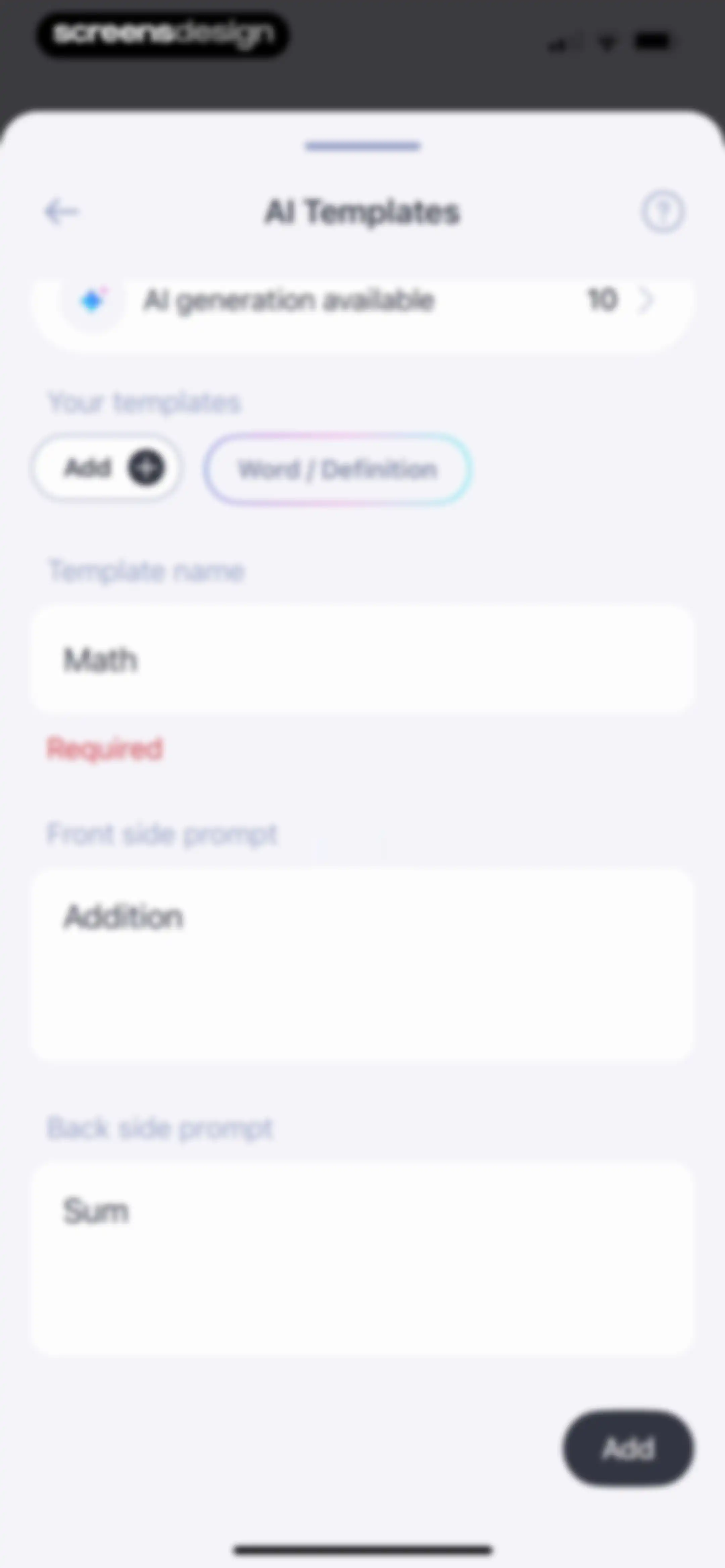 Cogni: Flashcards Learning screen 19