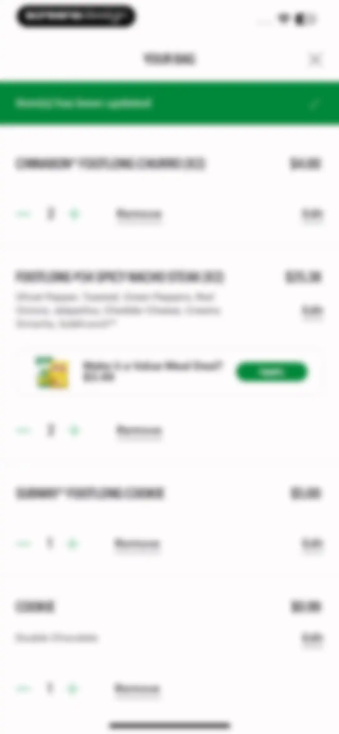 Subway® screen 56