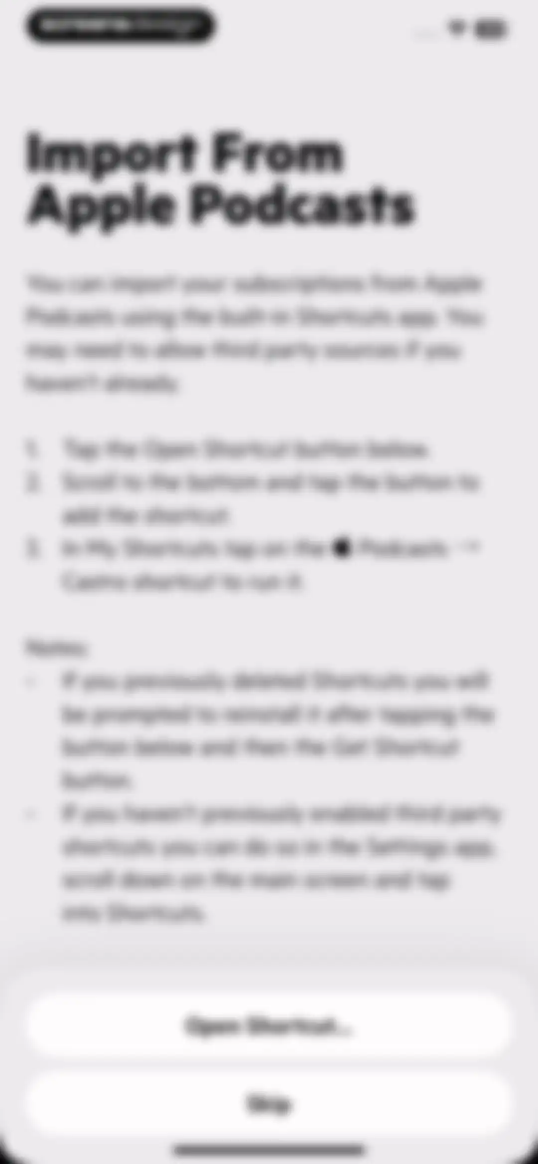Castro: Podcast App & Player screen 4