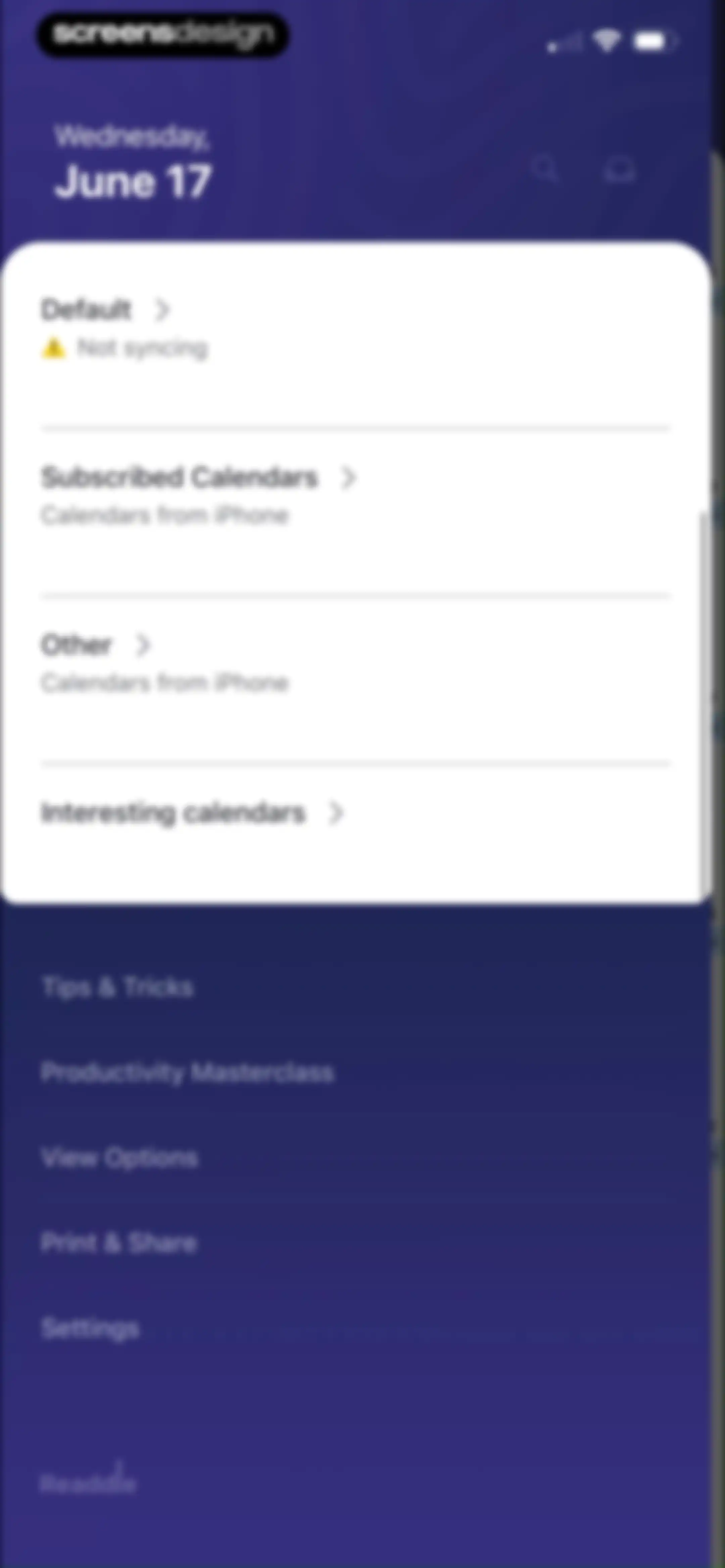 Calendars: Schedule Planner screen 88