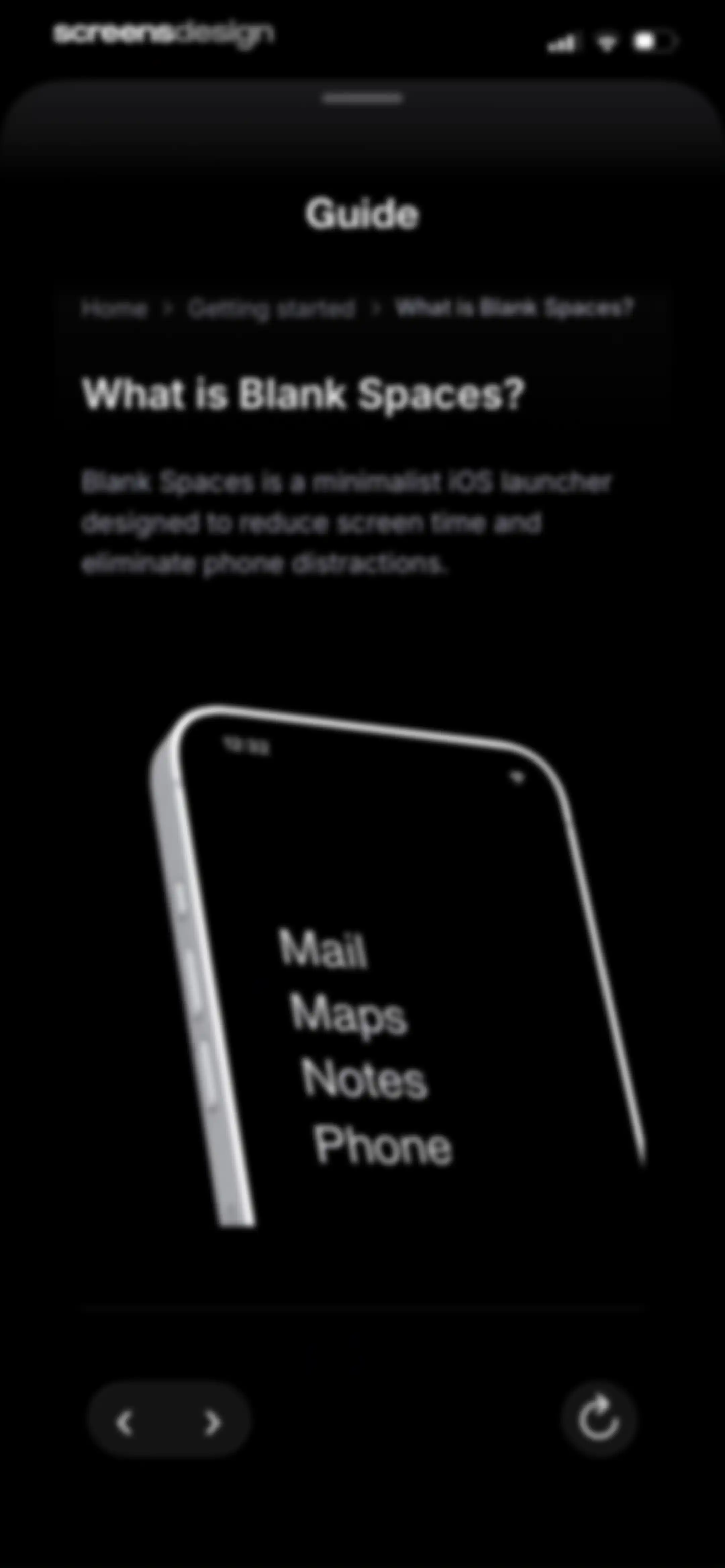 Blank Spaces Launcher screen 91