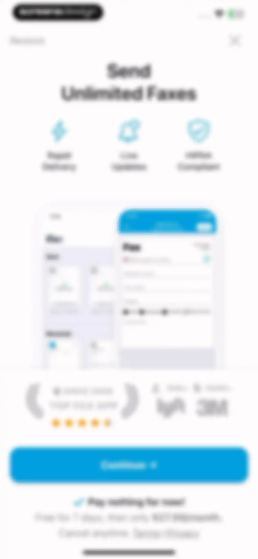 iFax App Send Fax From iPhone screen 2