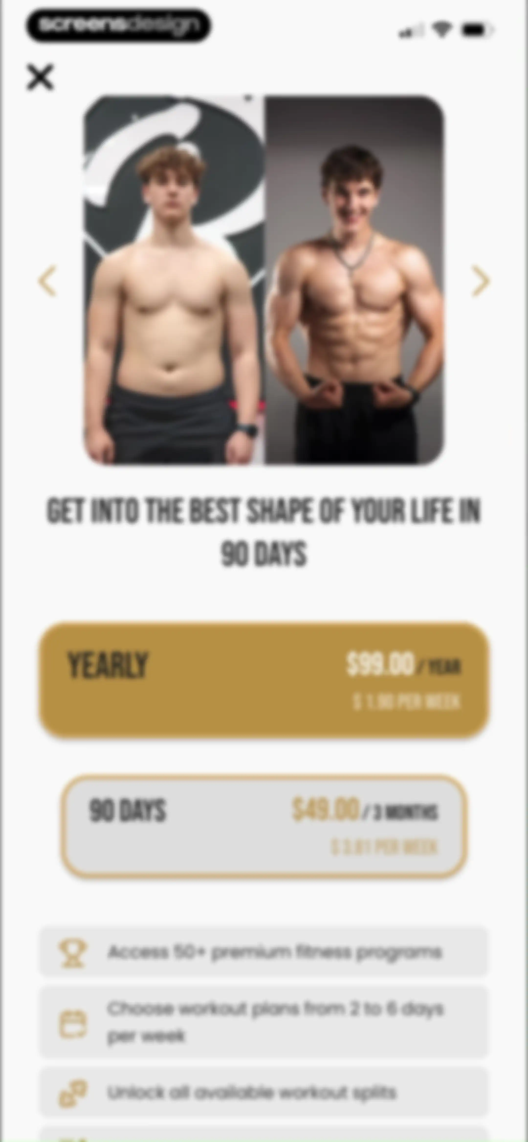 90 Day Challenge screen 24