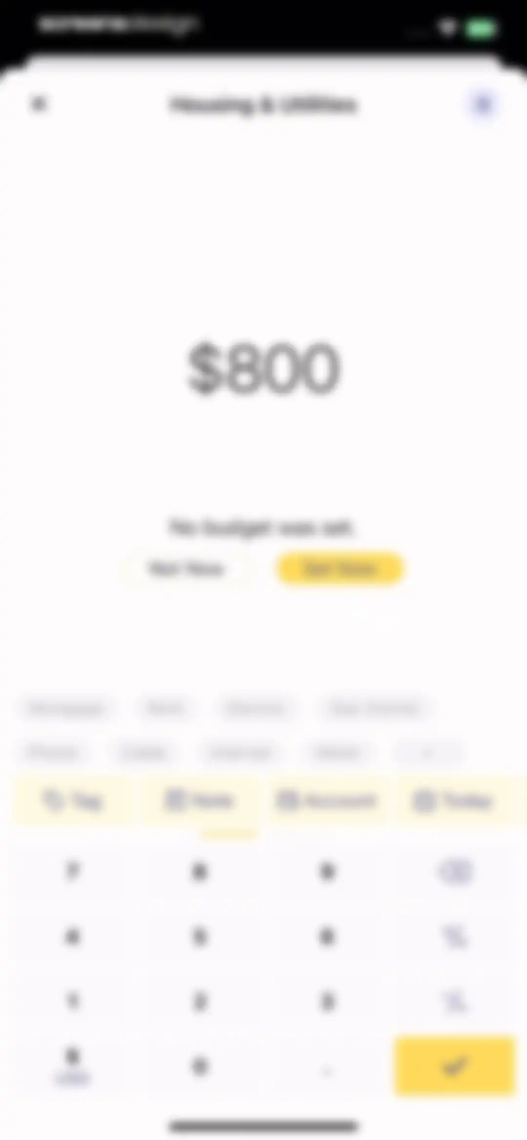 Budget app - spending tracker screen 36