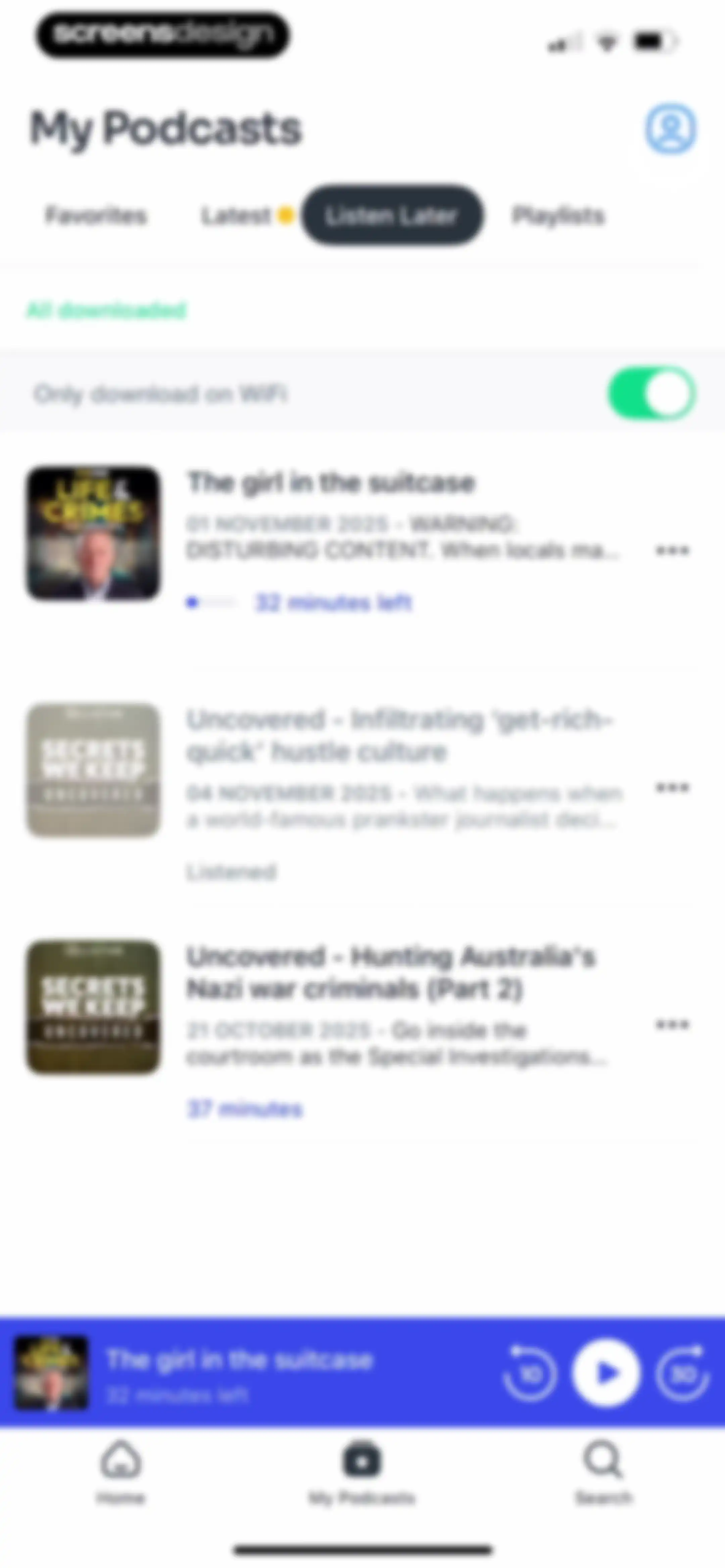 Podcast App screen 46