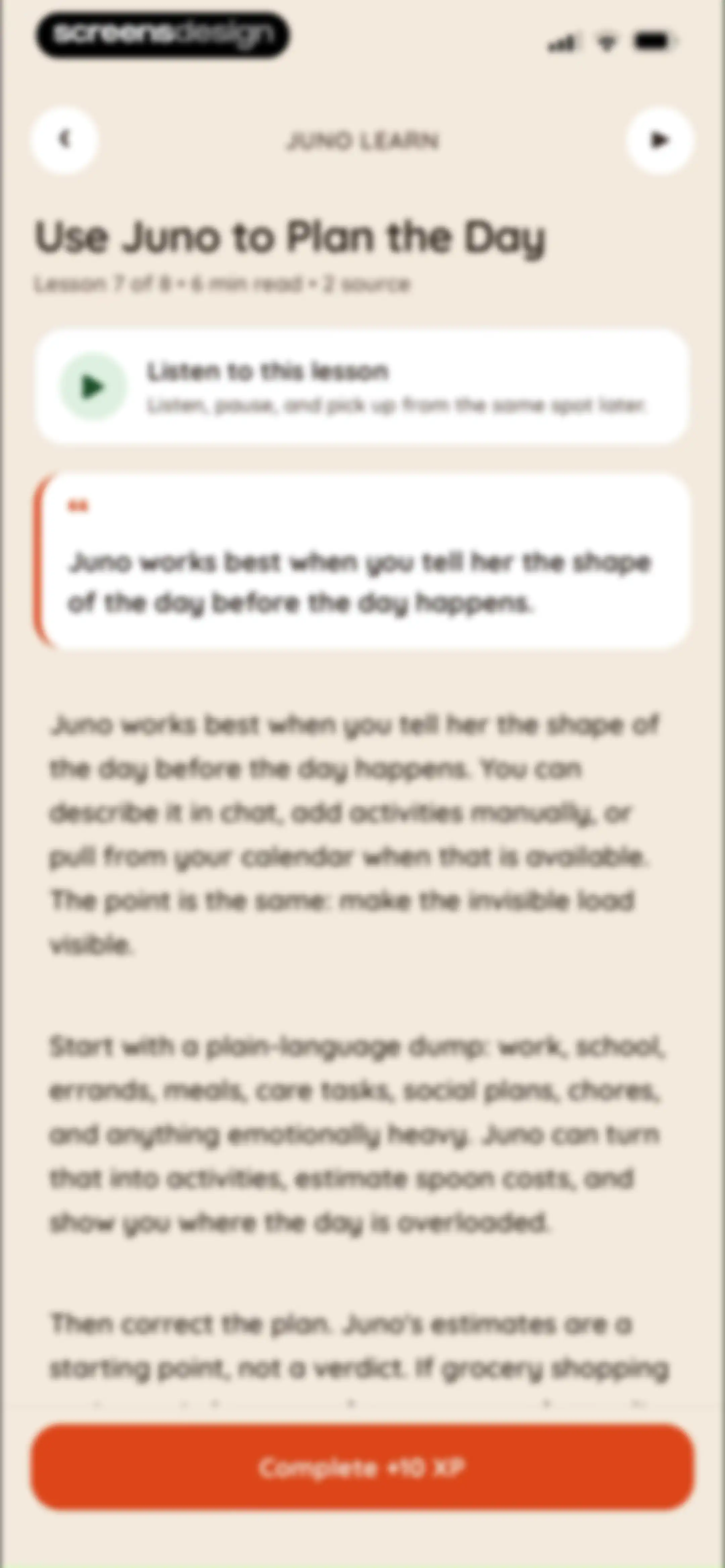 Juno: Chronic Illness Support screen 83