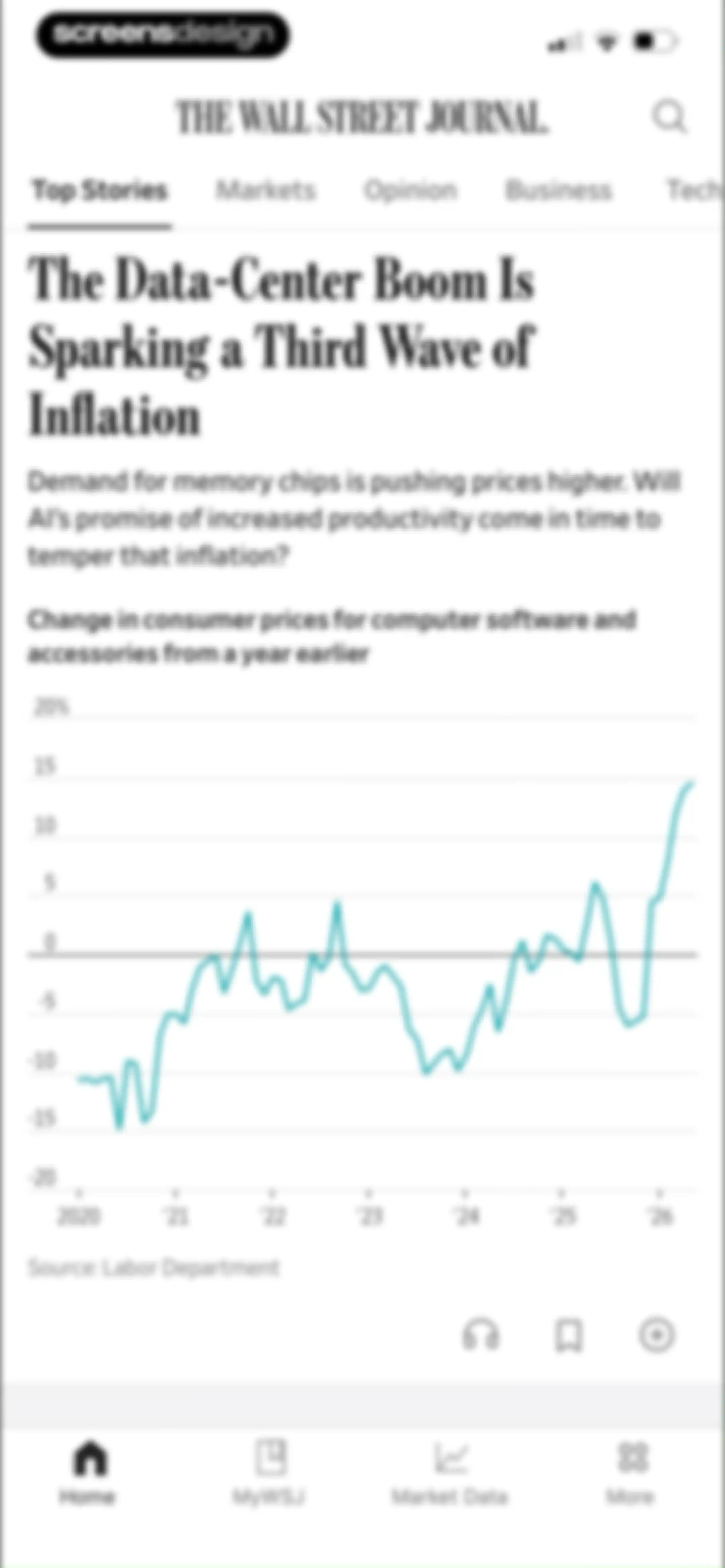 The Wall Street Journal. News screen 10