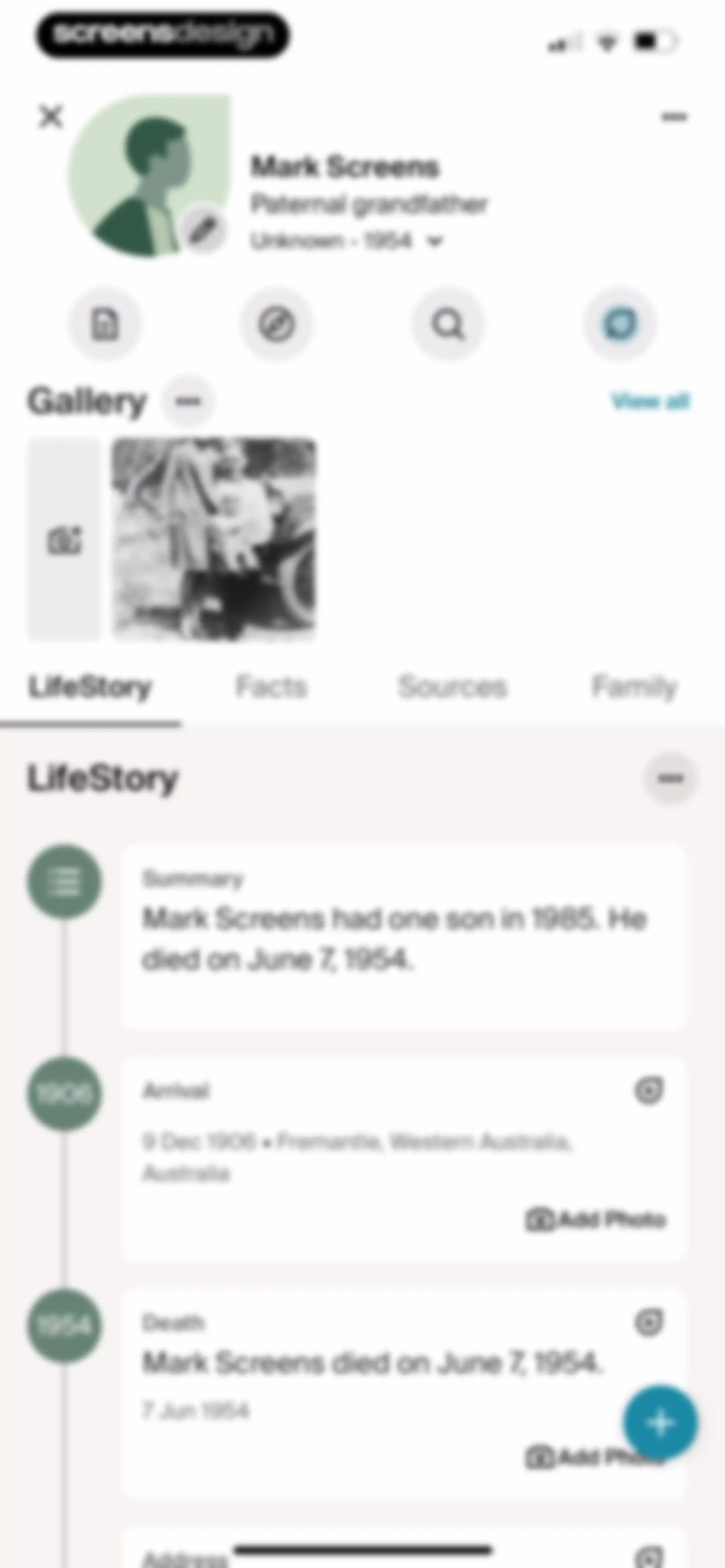 Ancestry: Family History & DNA screen 96