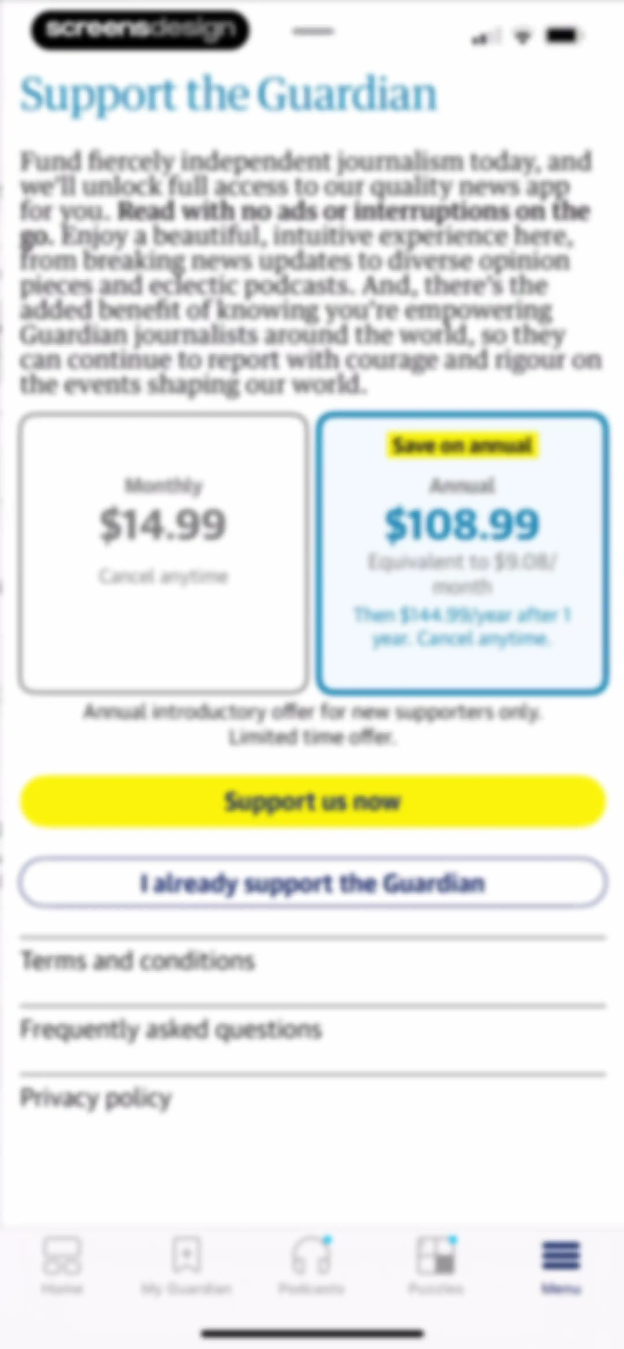 The Guardian - US & World News screen 103