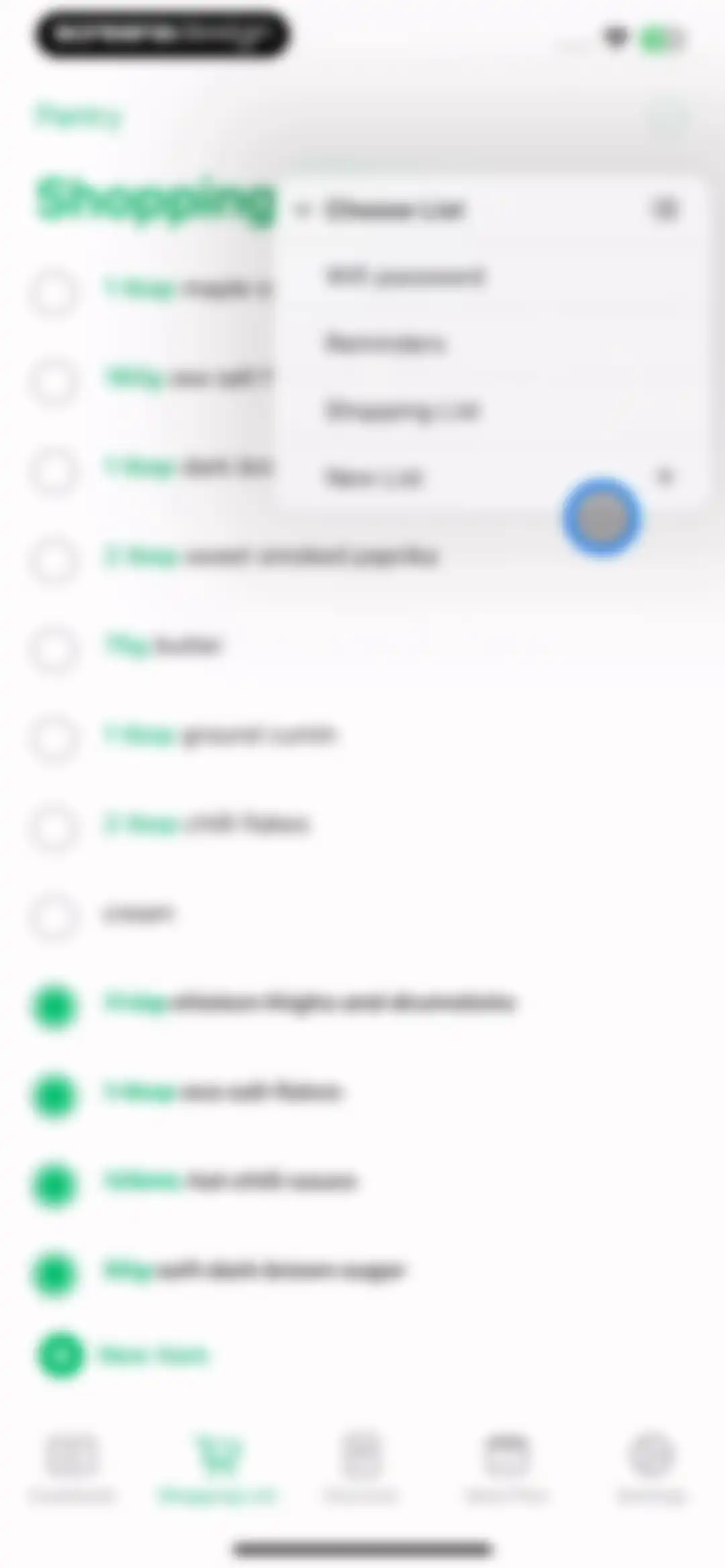 Pestle: Recipe Manager screen 43