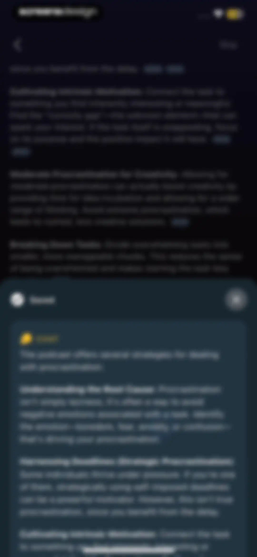 Snipd | AI Podcast Player screen 41