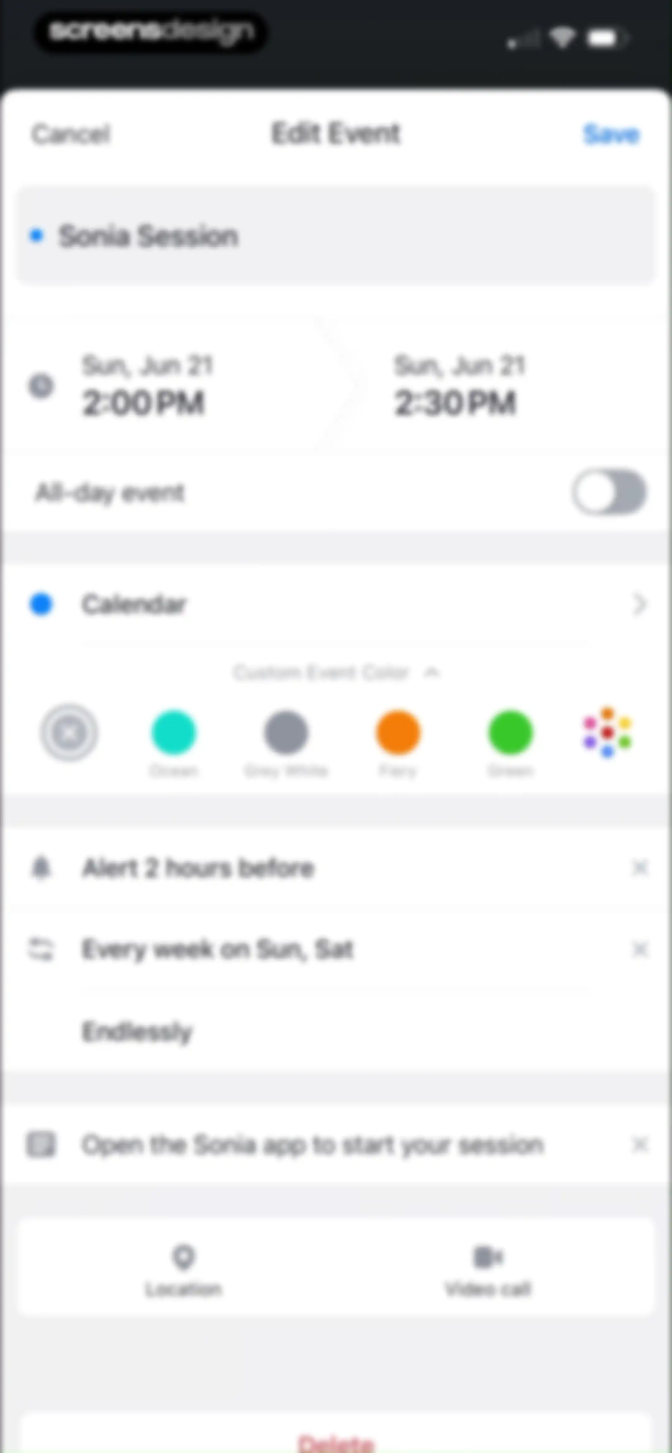 Calendars: Schedule Planner screen 66